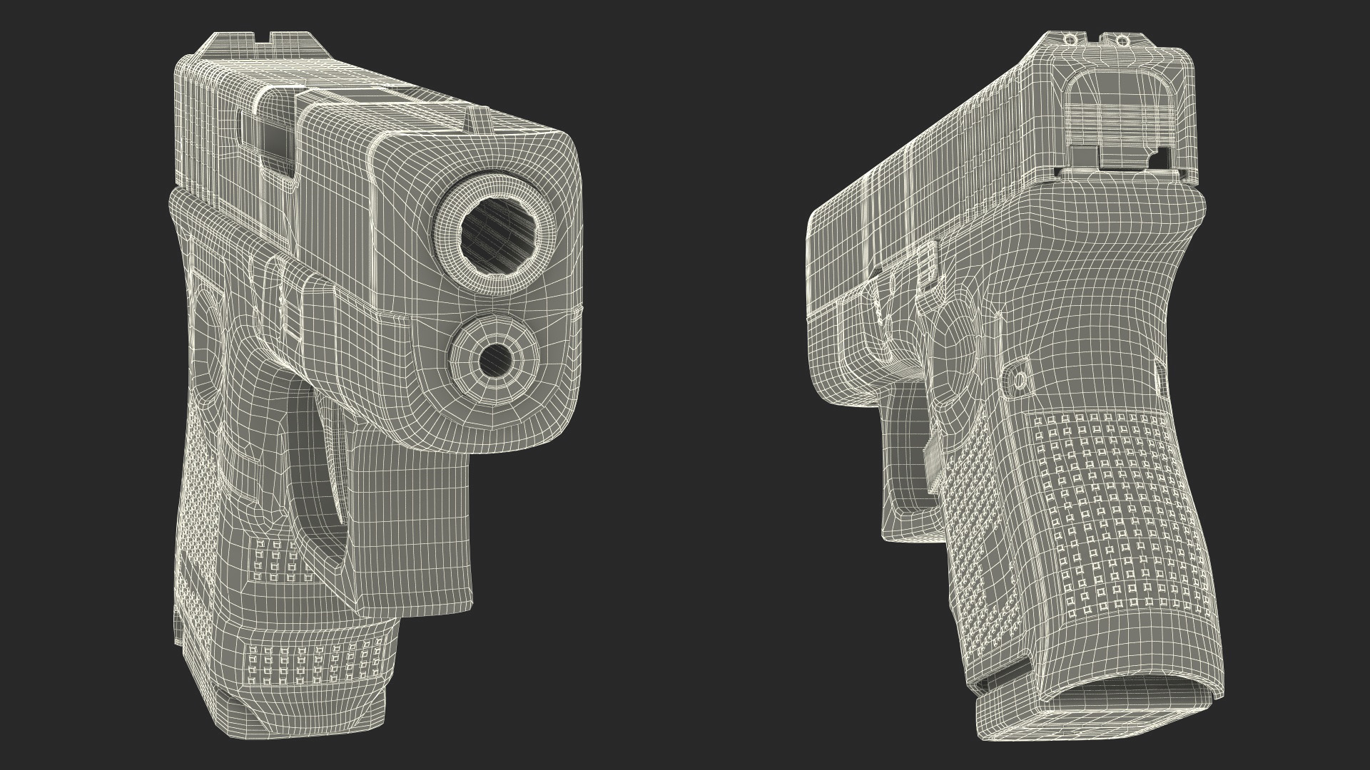 Glock G26 Sub Compact 9mm Pistol 3D