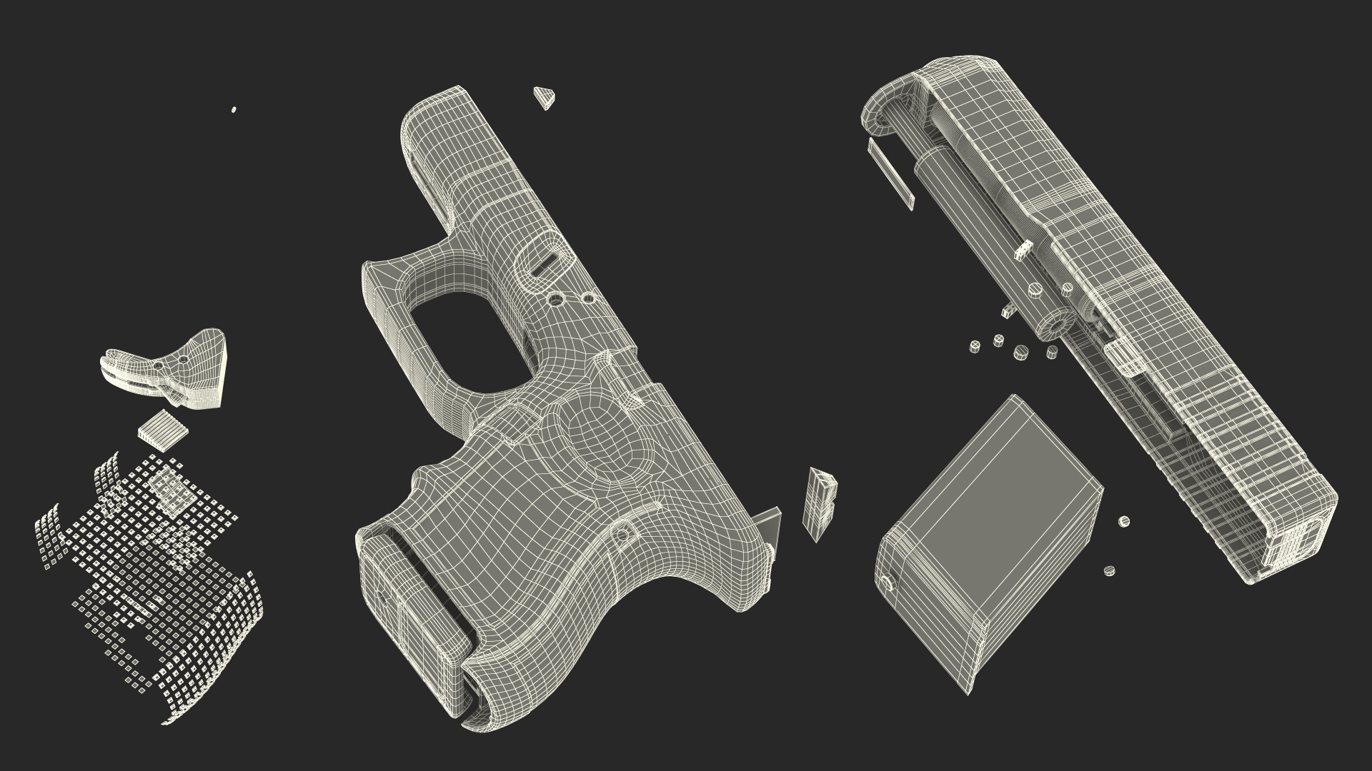 Glock G26 Sub Compact 9mm Pistol 3D