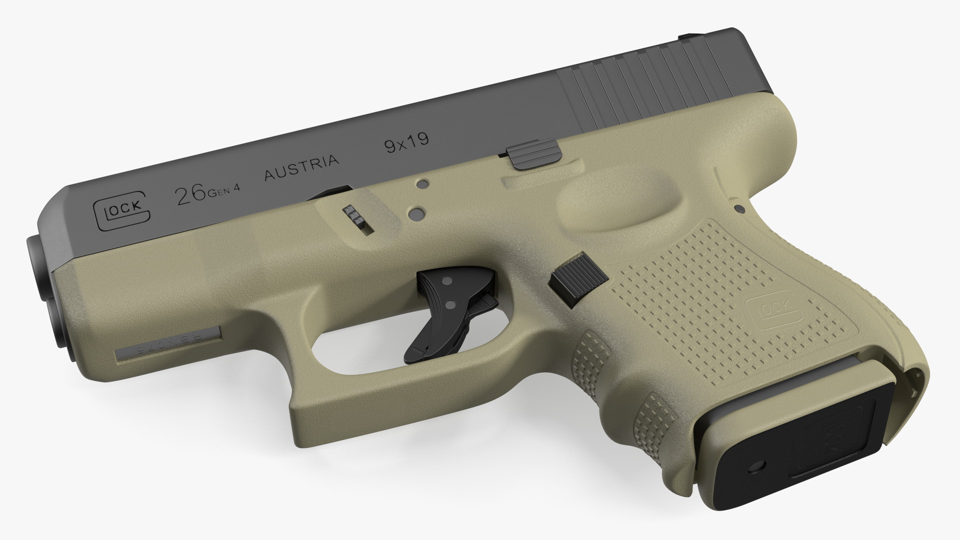 Glock G26 Sub Compact 9mm Pistol 3D