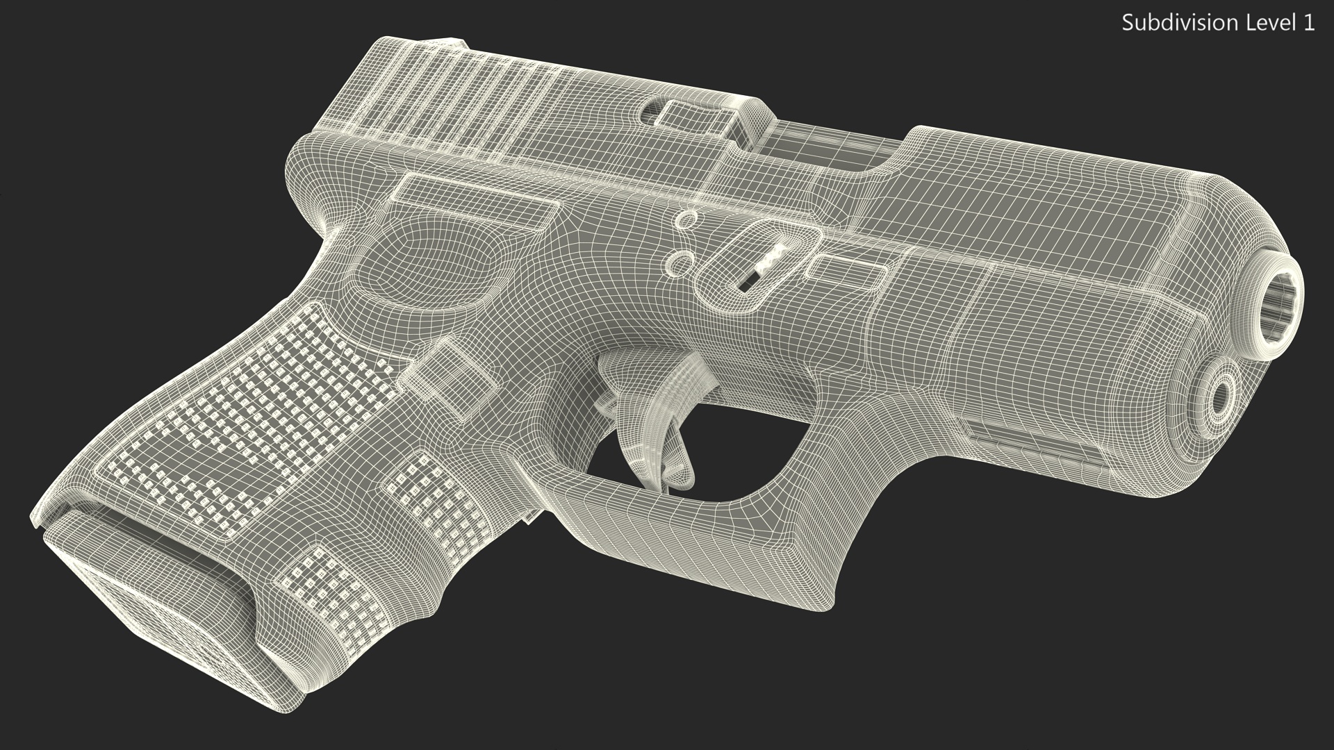 Glock G26 Sub Compact 9mm Pistol 3D