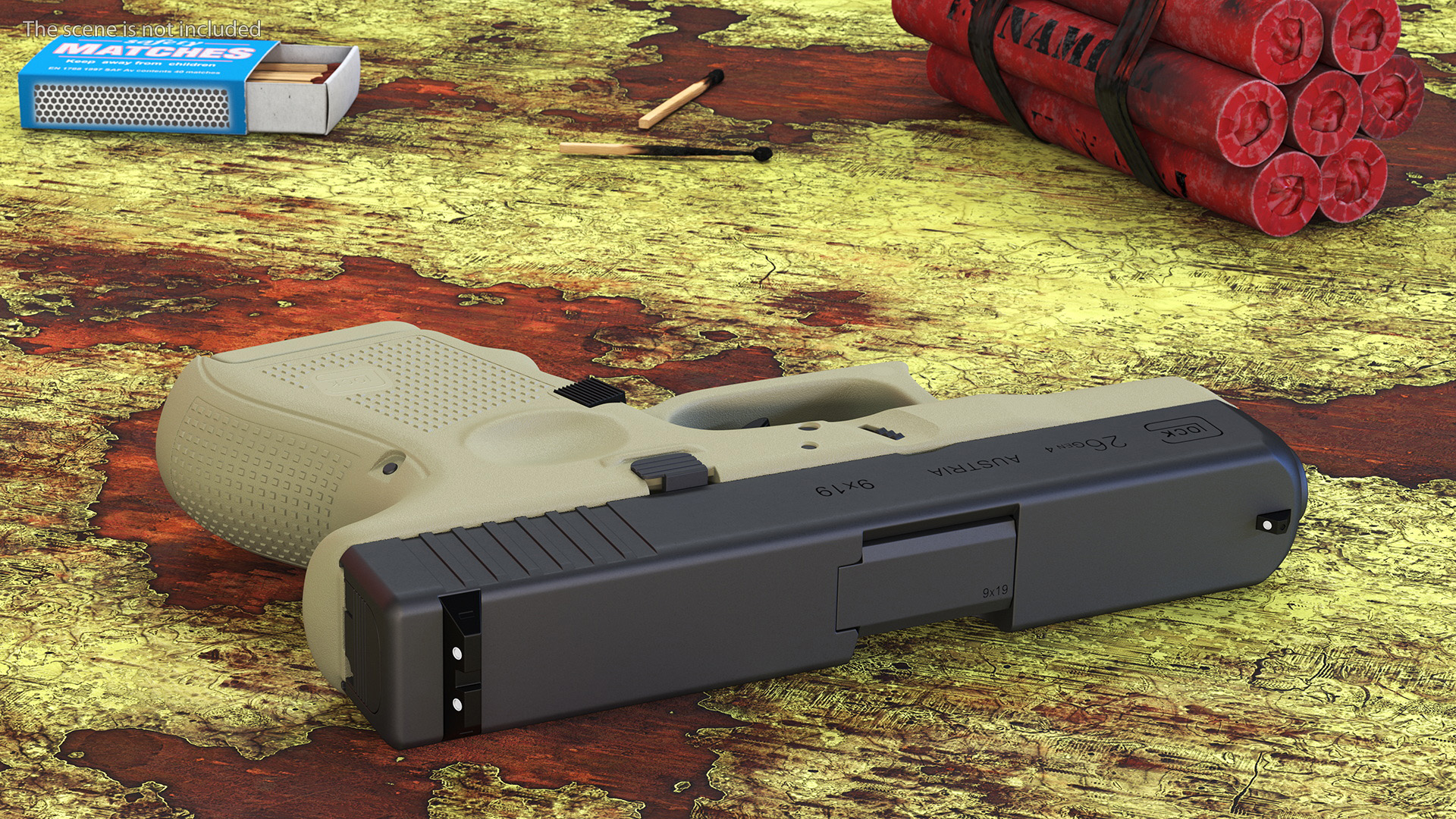 Glock G26 Sub Compact 9mm Pistol 3D