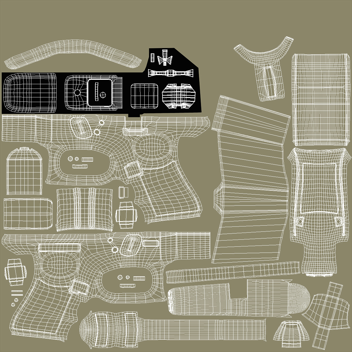 Glock G26 Sub Compact 9mm Pistol 3D