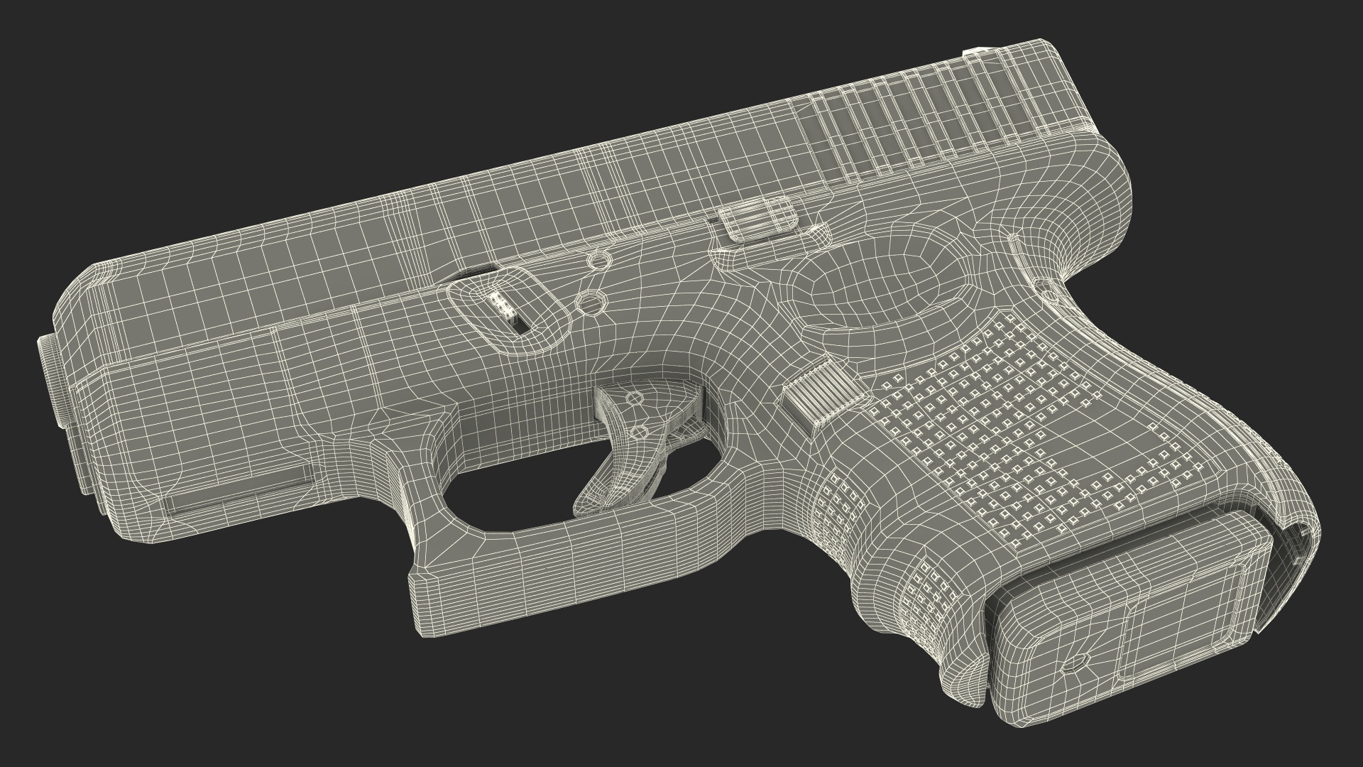 Glock G26 Sub Compact 9mm Pistol 3D