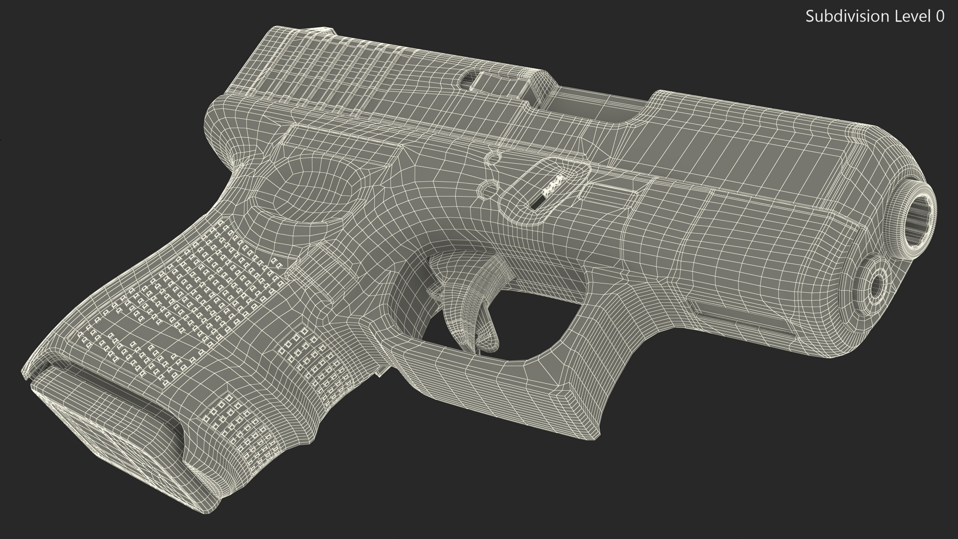 Glock G26 Sub Compact 9mm Pistol 3D