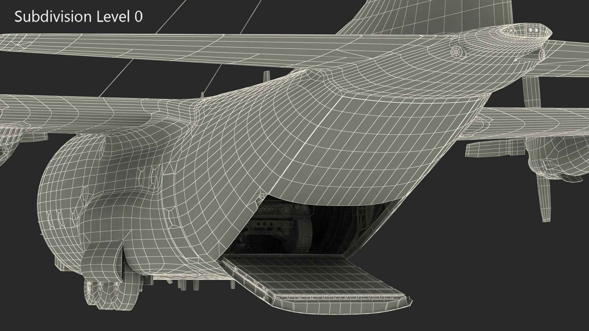 3D Lockheed C 130 Hercules US Military Transport with Humvee M1151 model