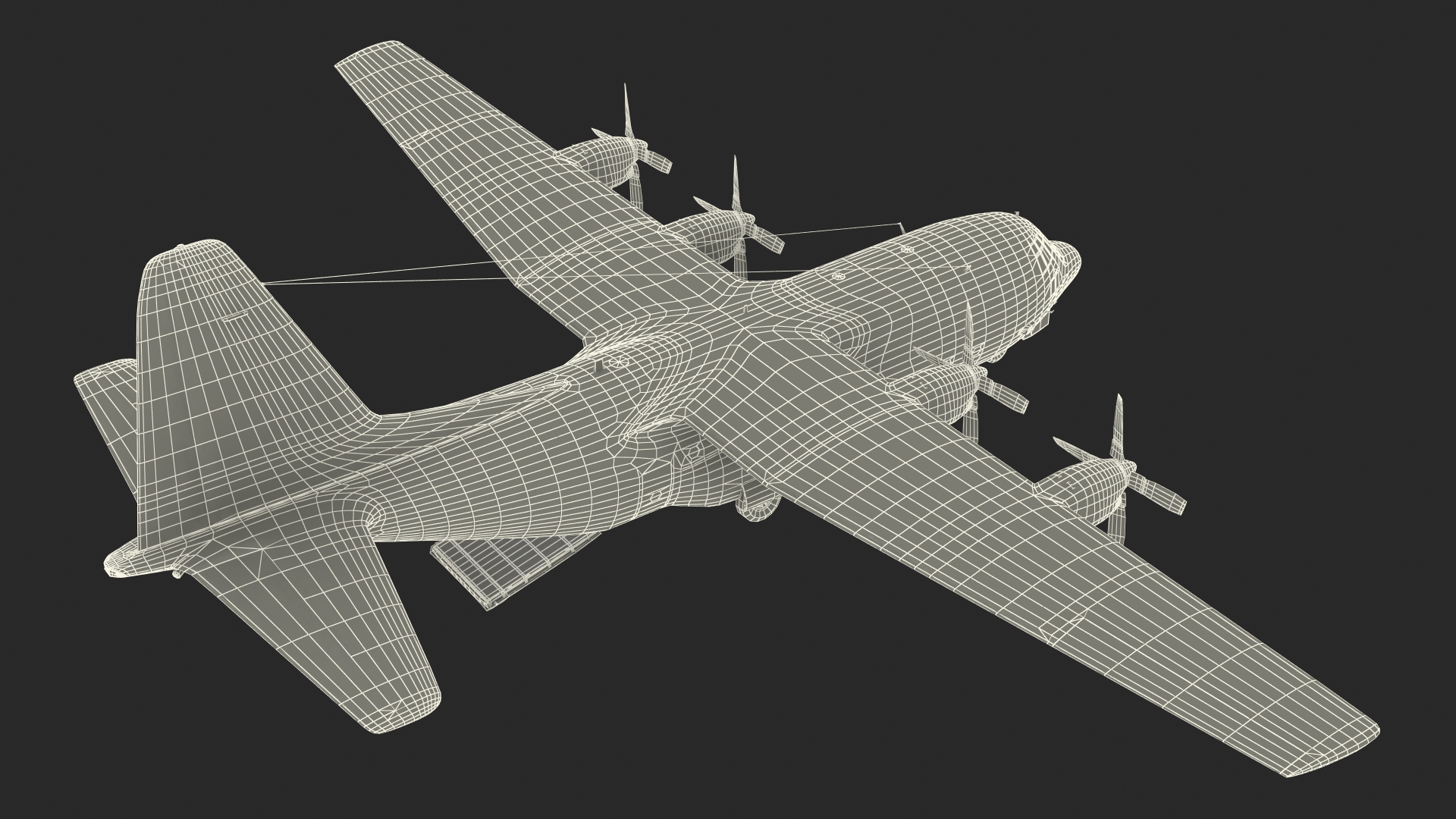3D Lockheed C 130 Hercules US Military Transport with Humvee M1151 model
