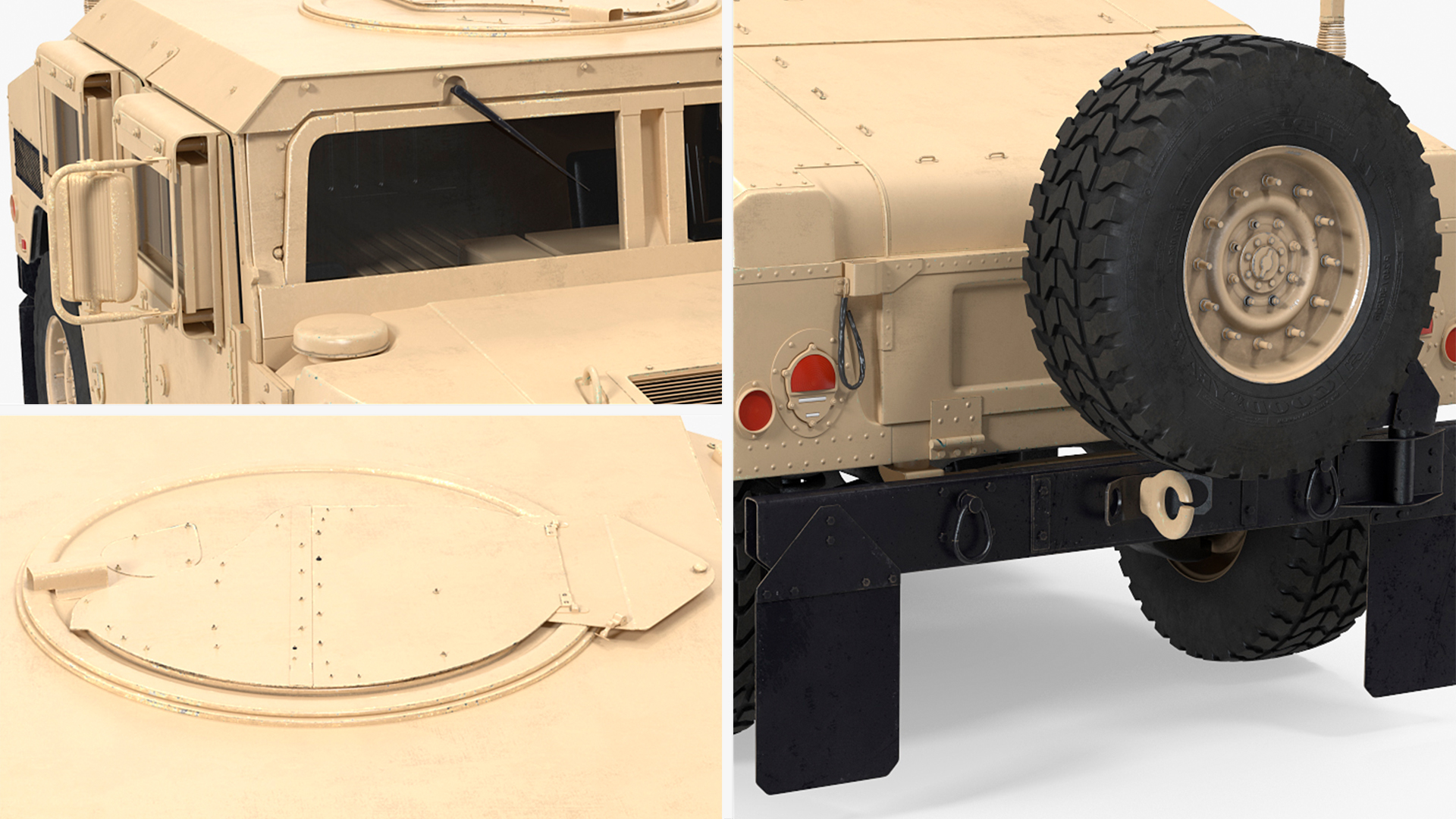 3D Lockheed C 130 Hercules US Military Transport with Humvee M1151 model