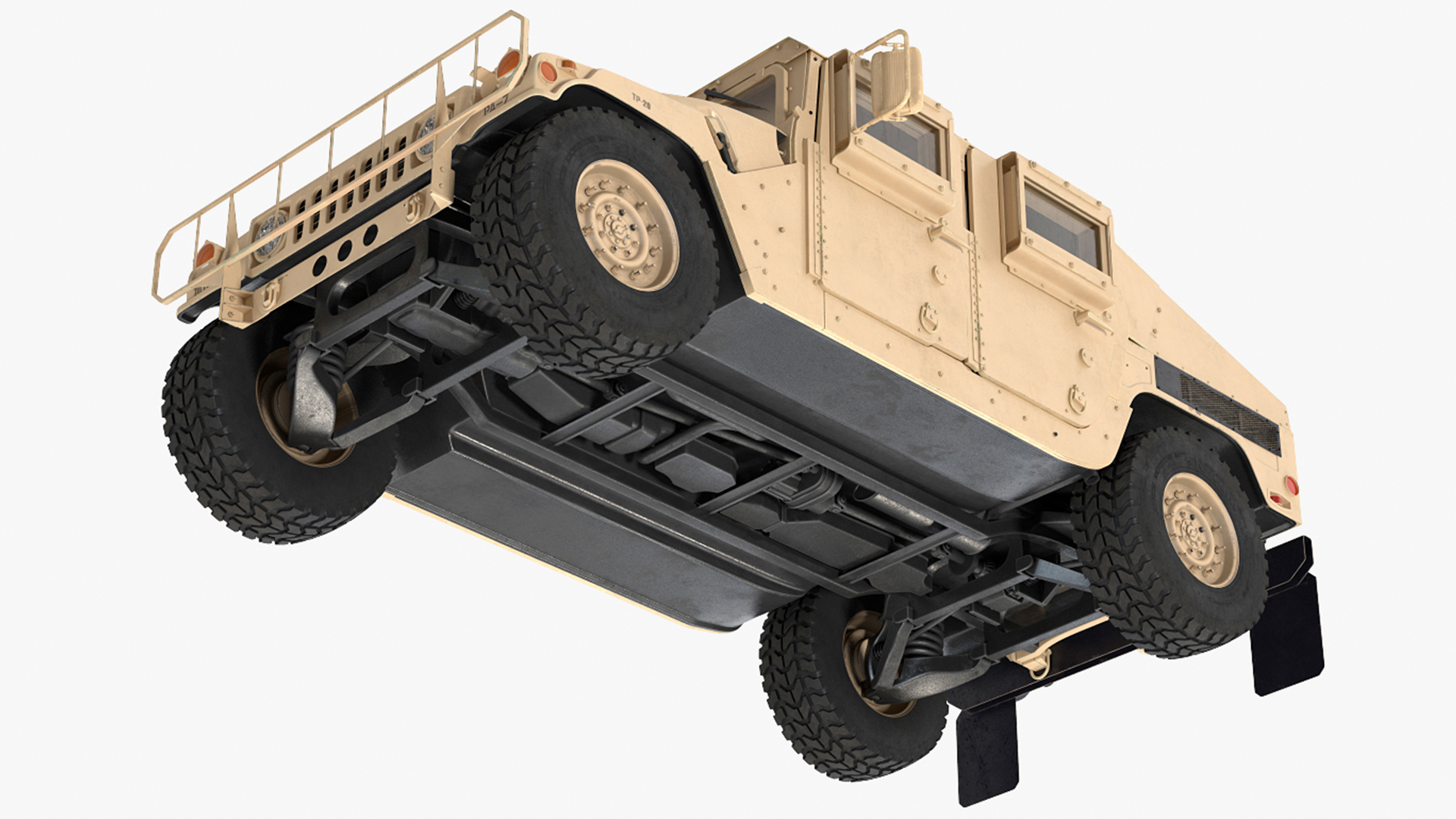 3D Lockheed C 130 Hercules US Military Transport with Humvee M1151 model