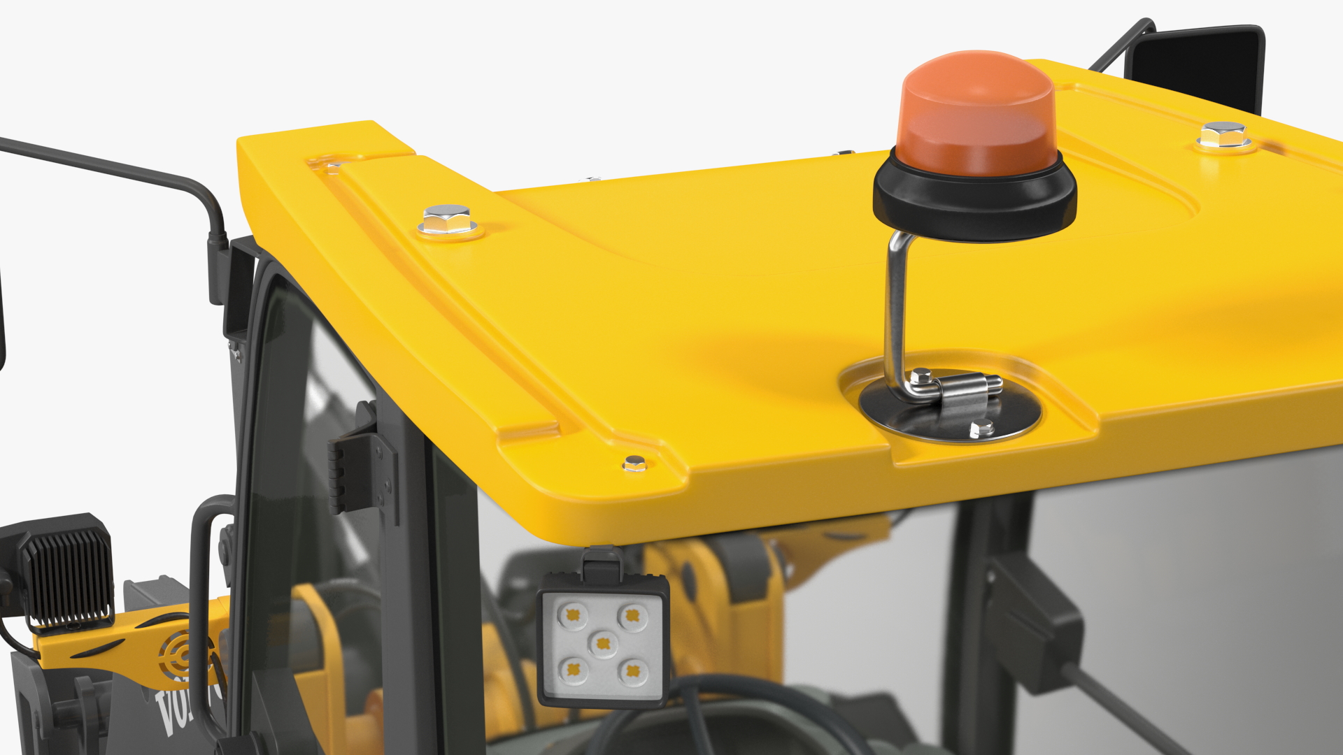 3D Volvo L25 Electric Loader with Material Handling Arm Simple Interior model
