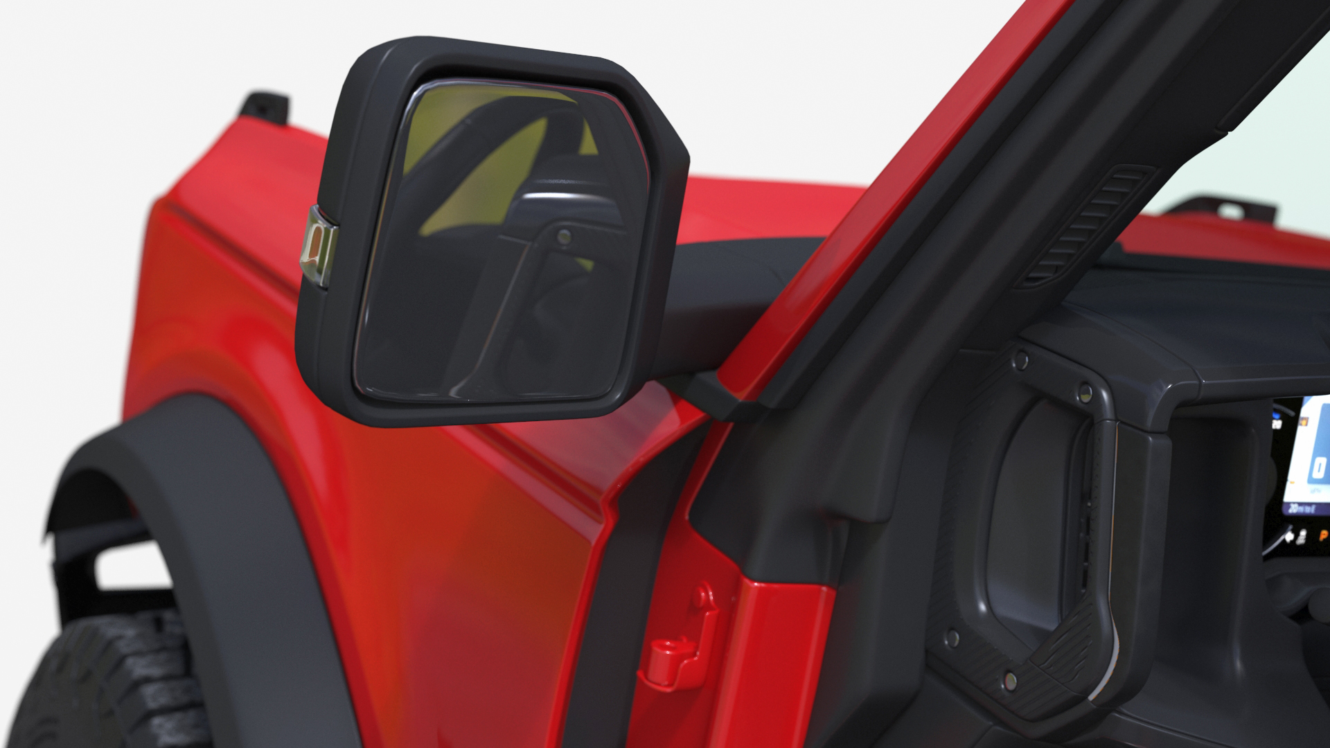 3D 4X4 Ford Bronco Two Door Race Red model