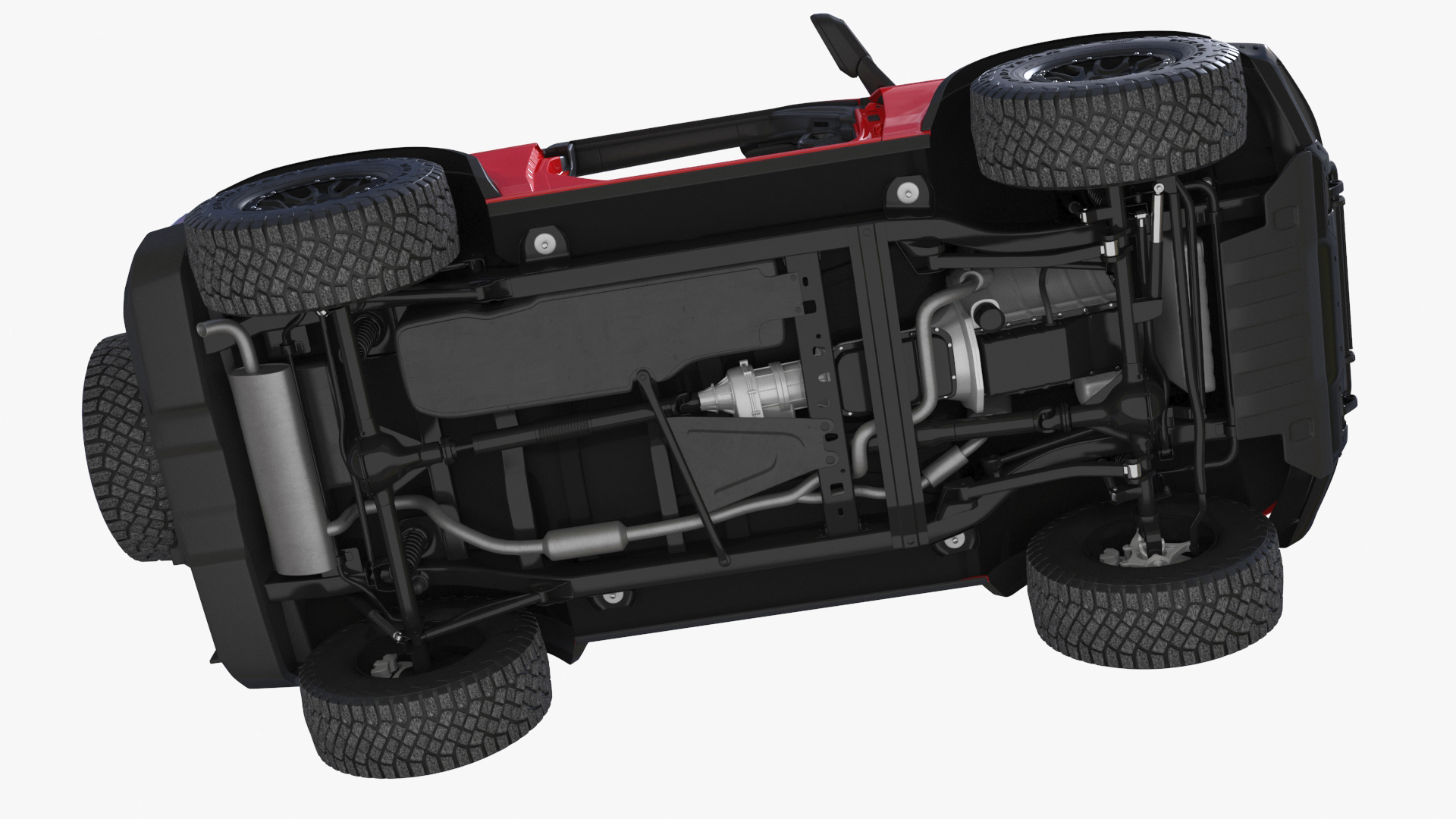3D 4X4 Ford Bronco Two Door Race Red model