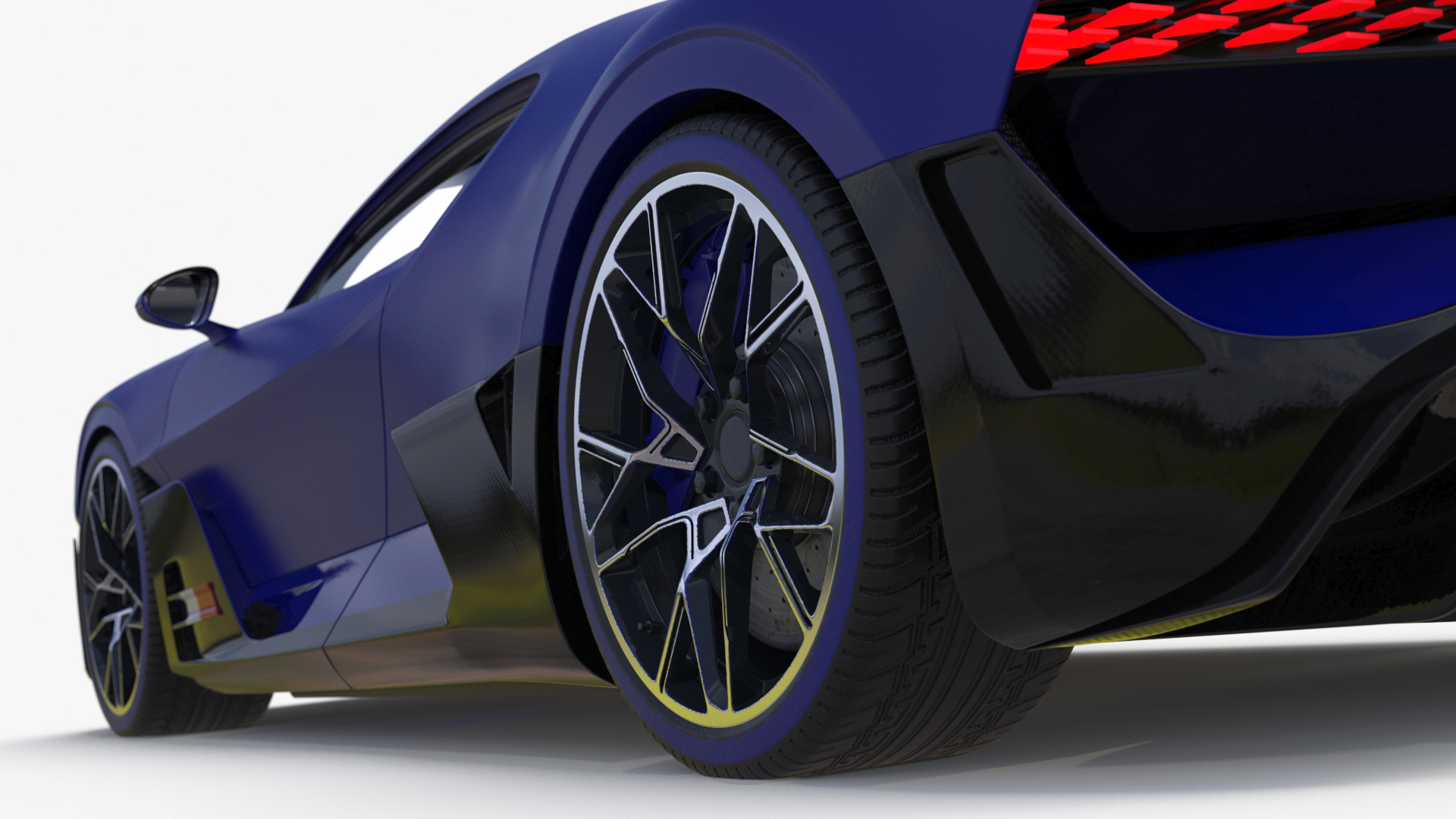 Supercar Coupe Blue 3D model