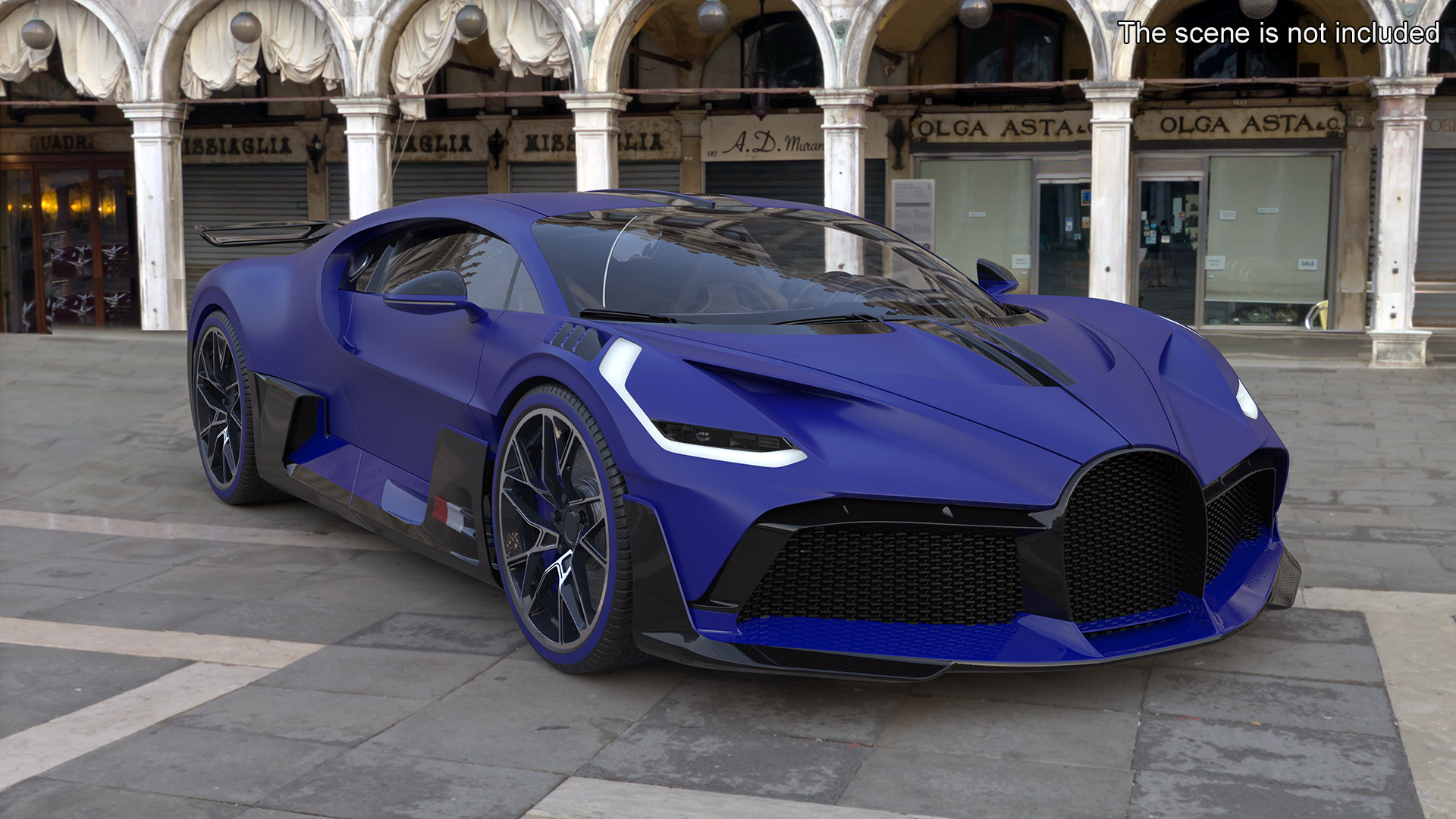 Supercar Coupe Blue 3D model