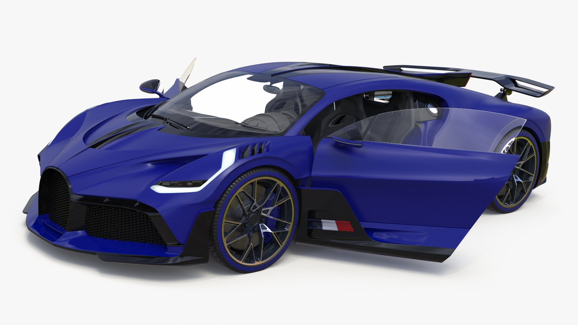 Supercar Coupe Blue 3D model