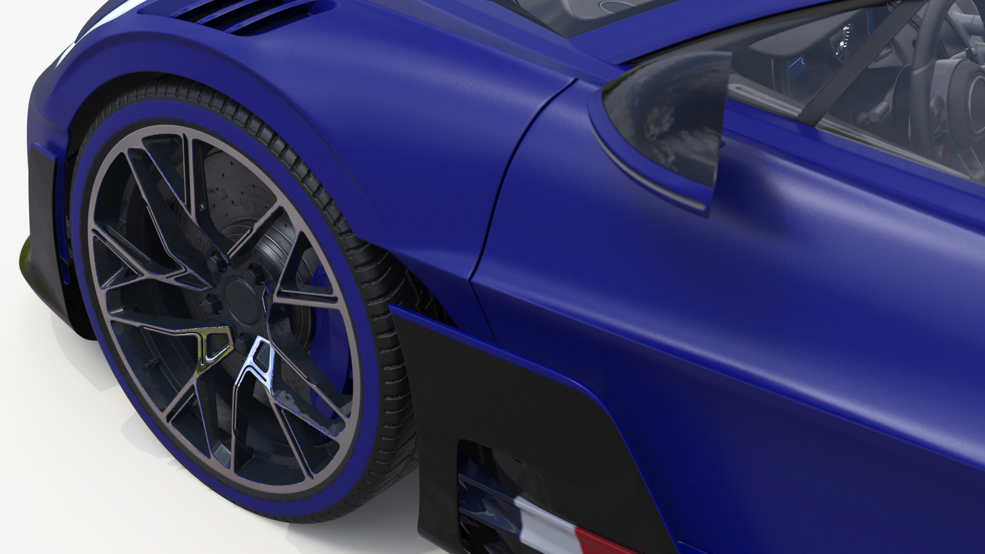 Supercar Coupe Blue 3D model