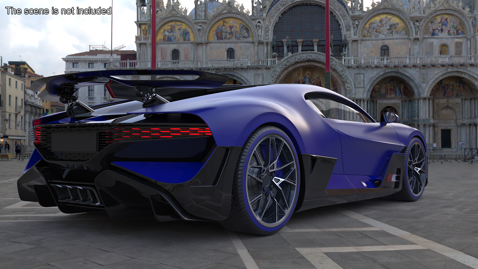 Supercar Coupe Blue 3D model