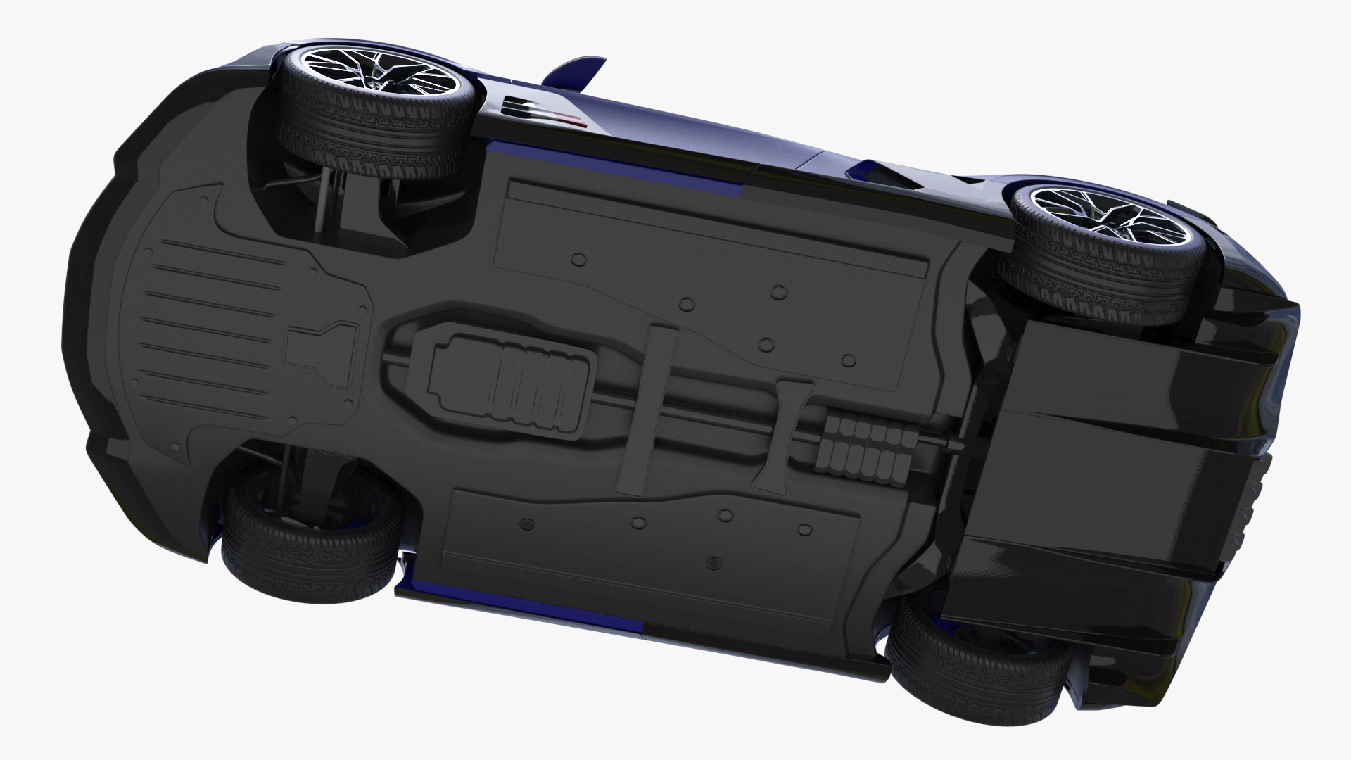 Supercar Coupe Blue 3D model