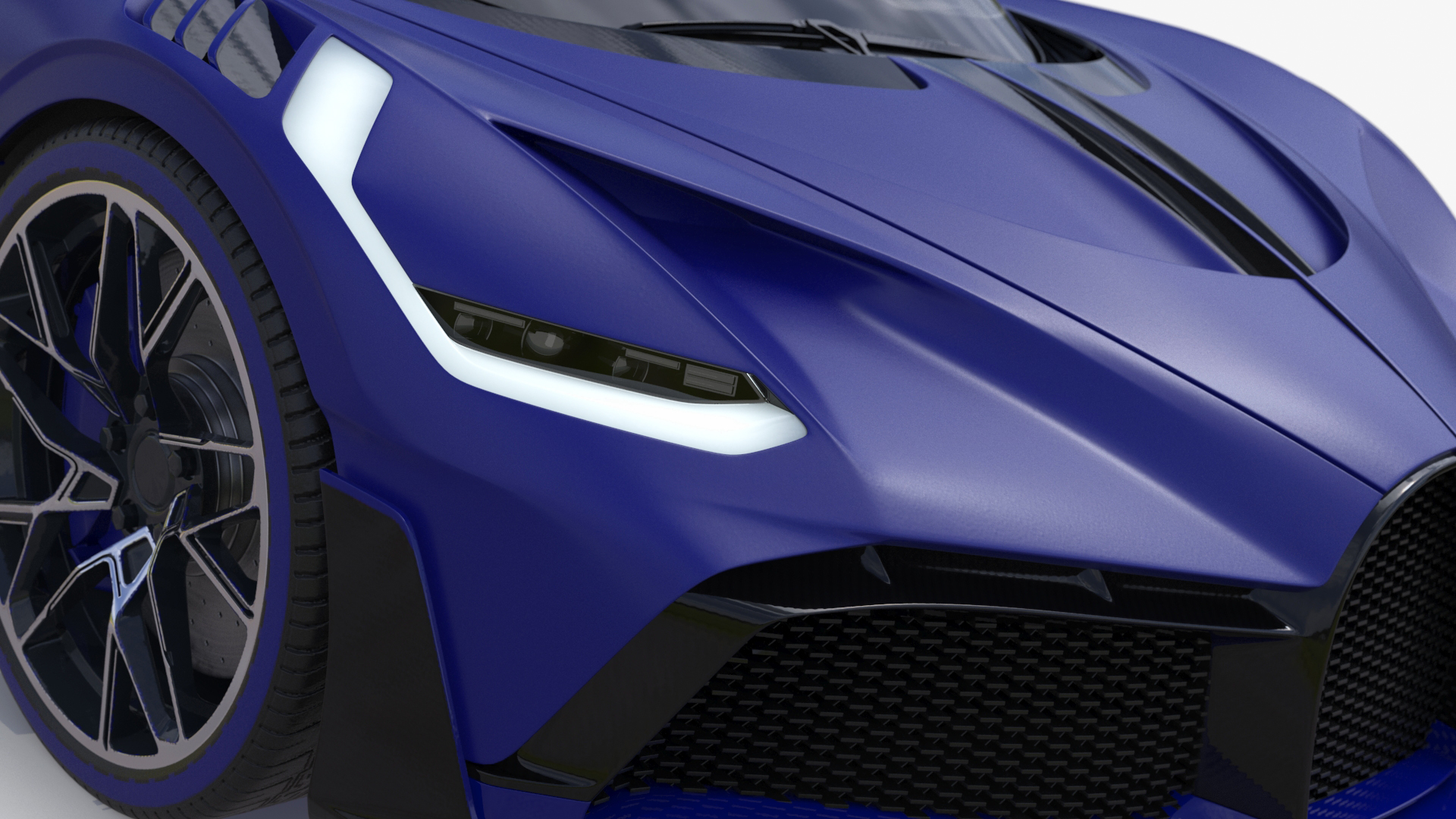 Supercar Coupe Blue 3D model
