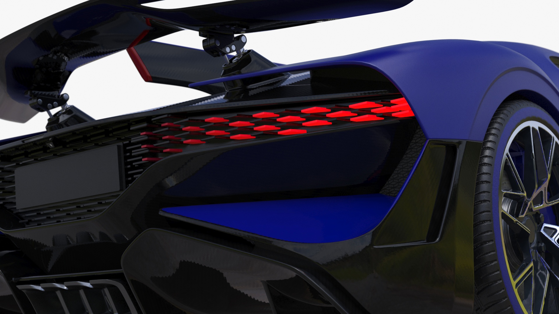 Supercar Coupe Blue 3D model