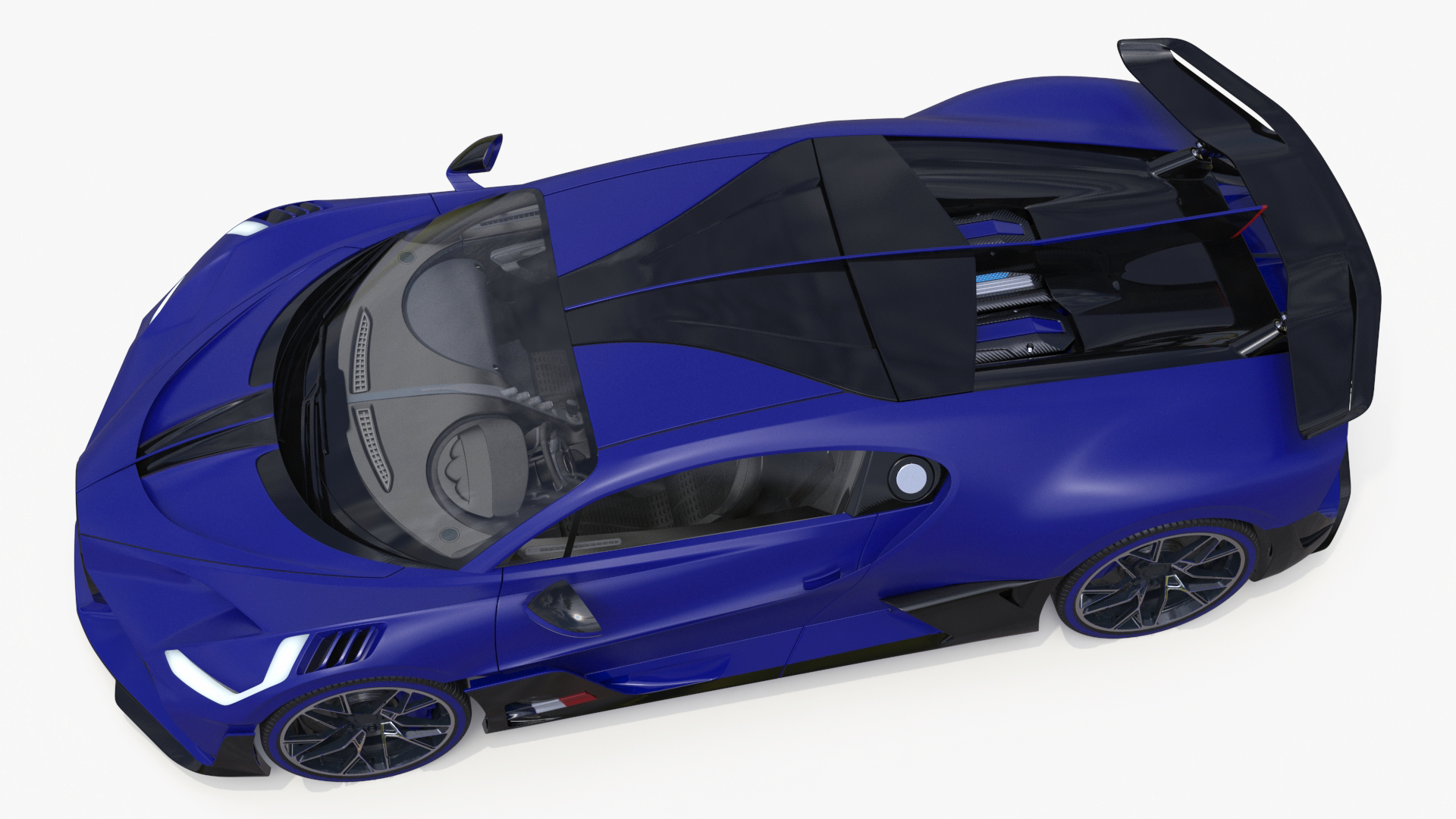Supercar Coupe Blue 3D model