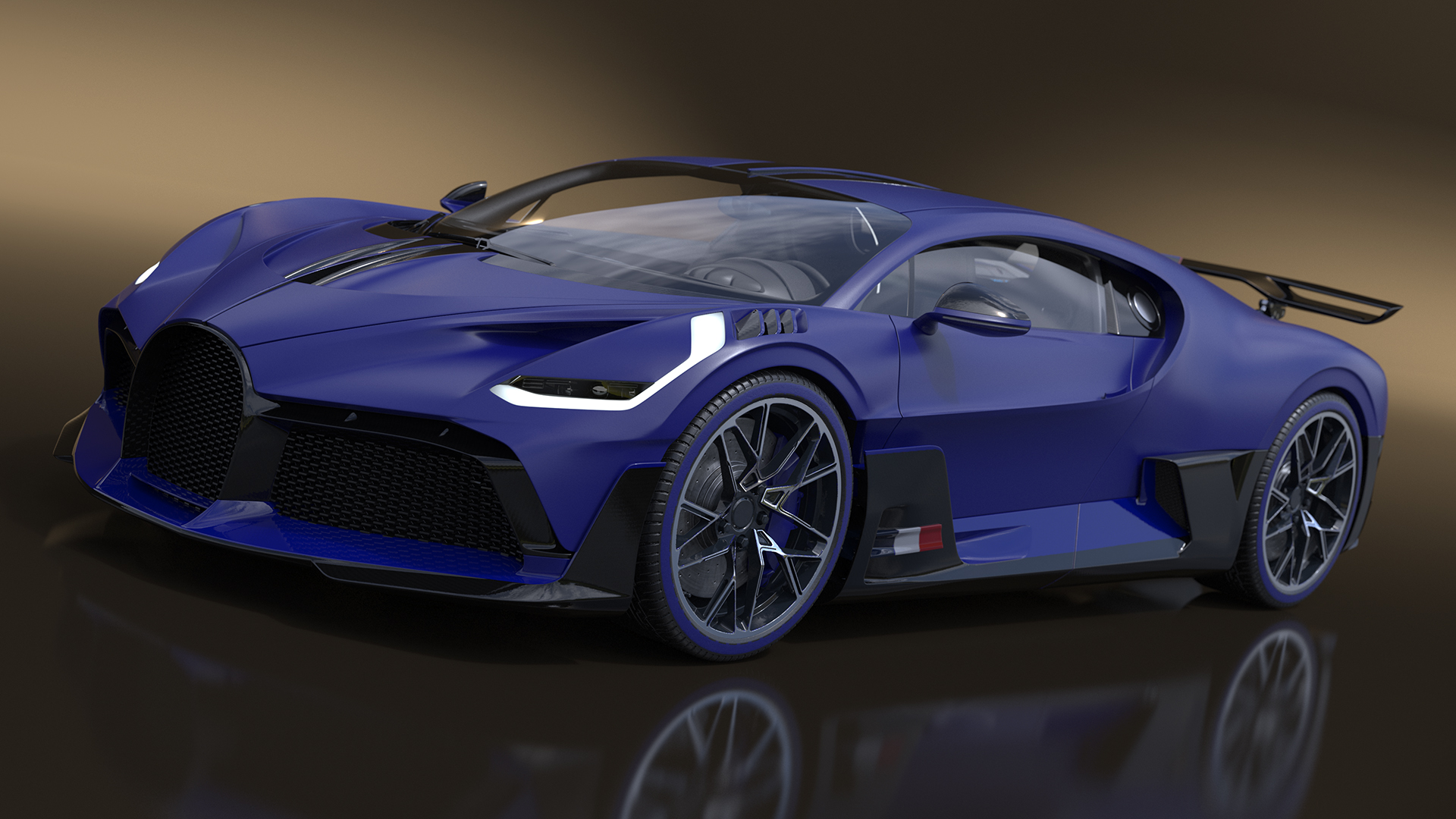 Supercar Coupe Blue 3D model