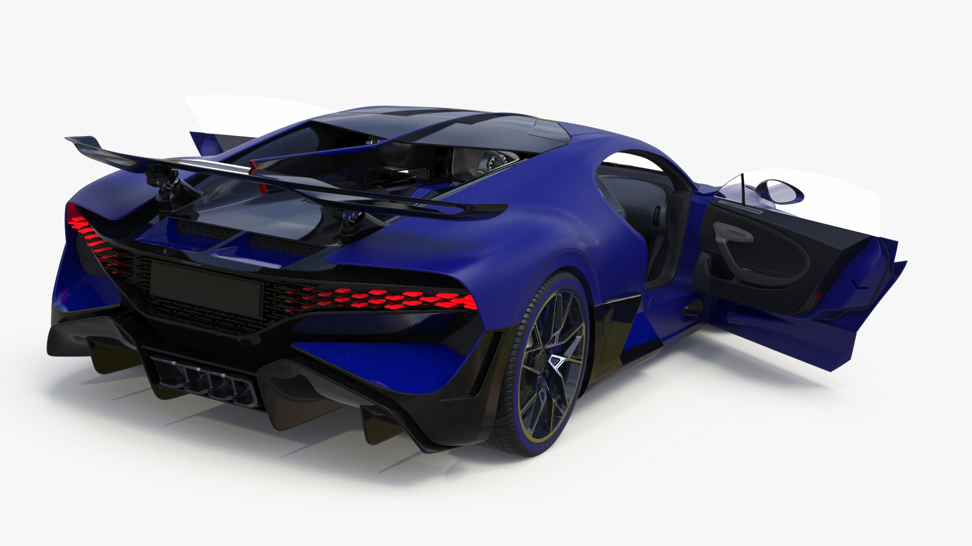 Supercar Coupe Blue 3D model