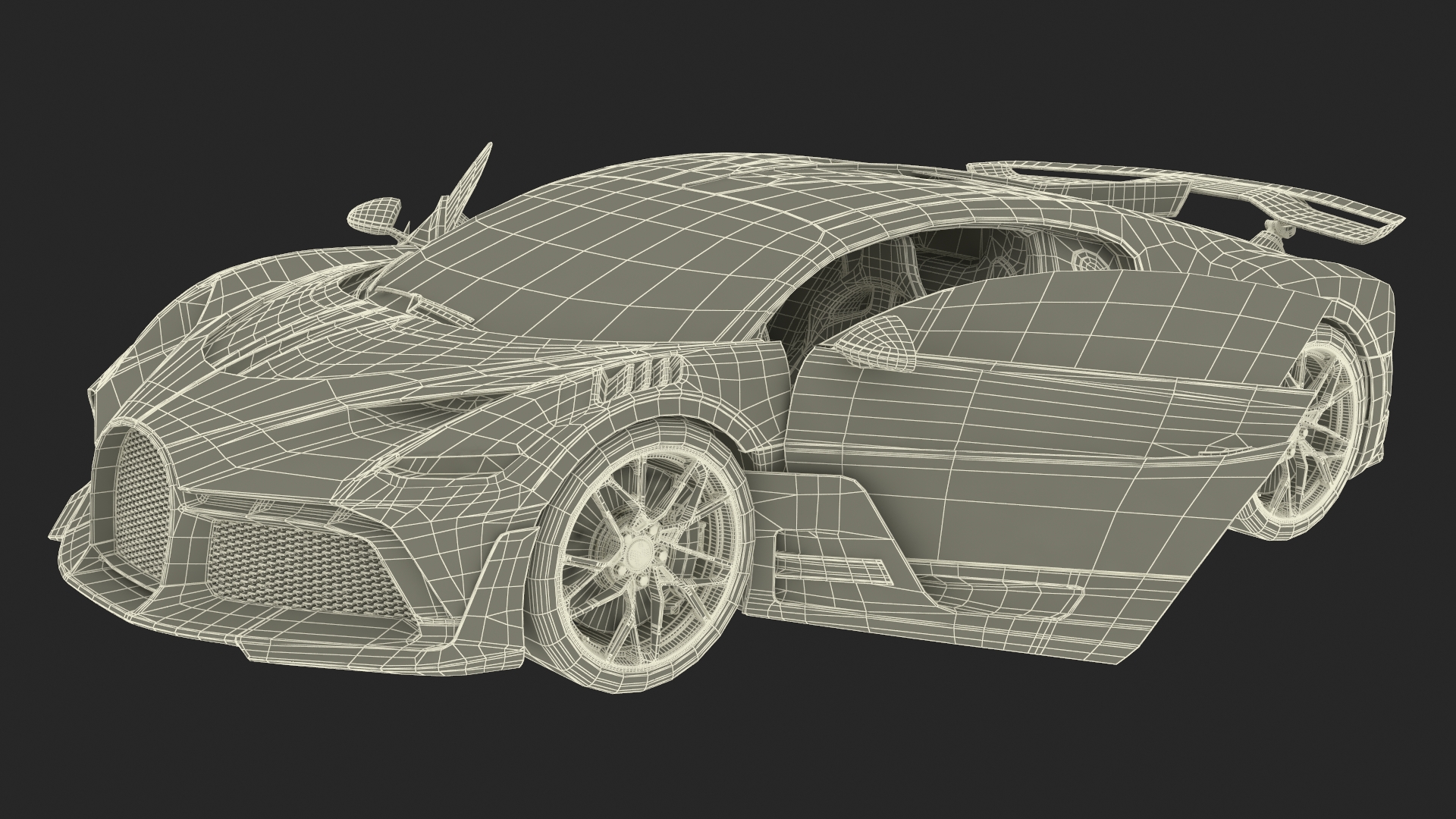 Supercar Coupe Blue 3D model