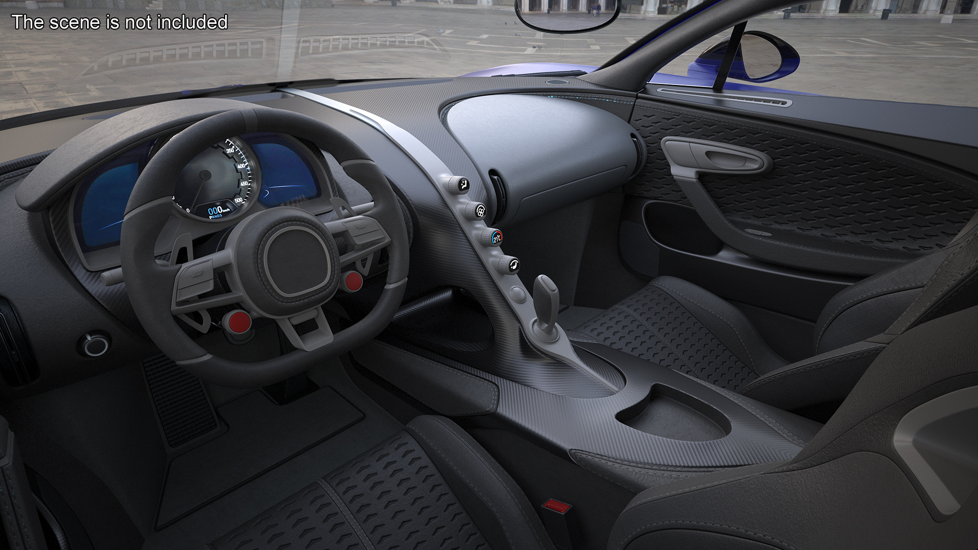 Supercar Coupe Blue 3D model