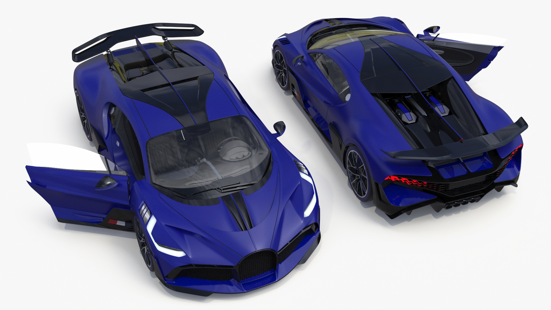 Supercar Coupe Blue 3D model
