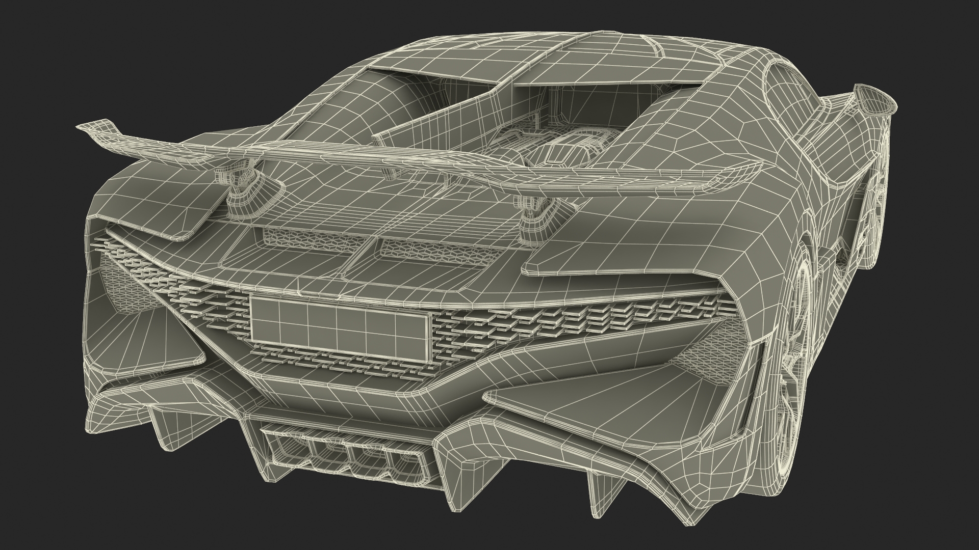 Supercar Coupe Blue 3D model