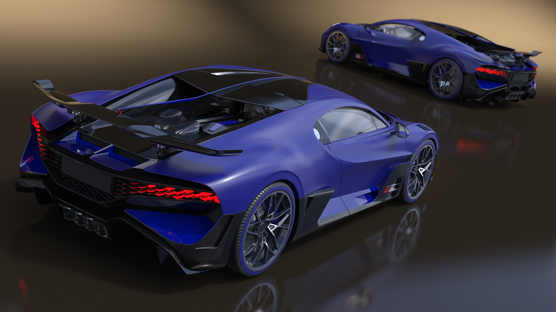 Supercar Coupe Blue 3D model