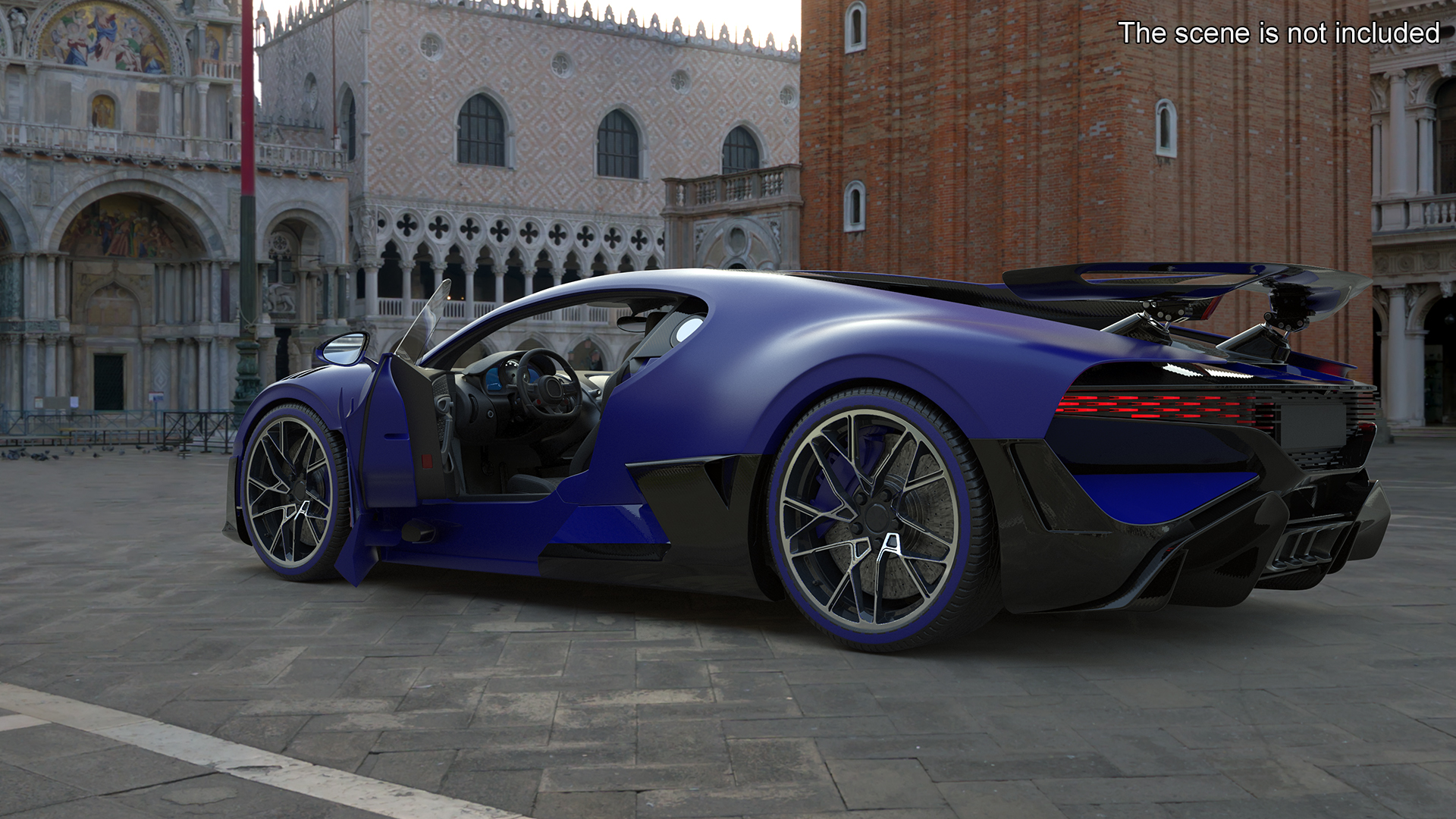 Supercar Coupe Blue 3D model