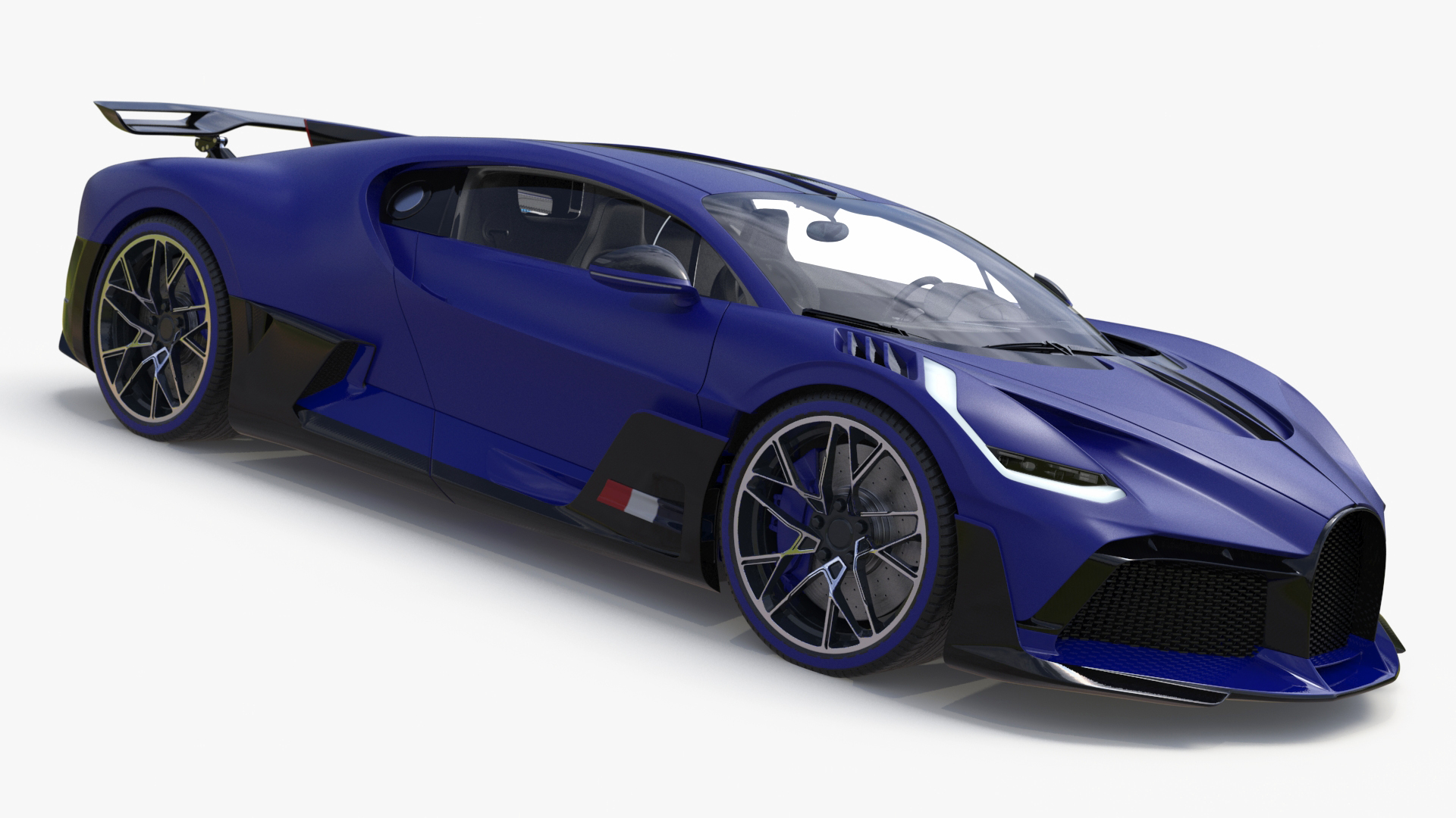 Supercar Coupe Blue 3D model