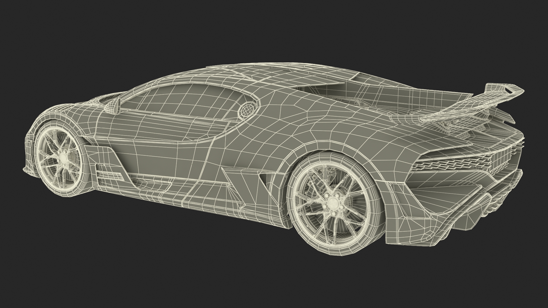 Supercar Coupe Blue 3D model