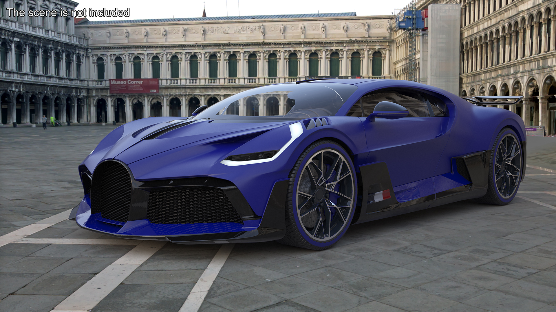 Supercar Coupe Blue 3D model