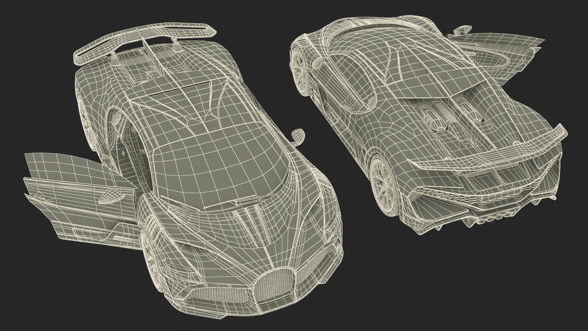 Supercar Coupe Blue 3D model