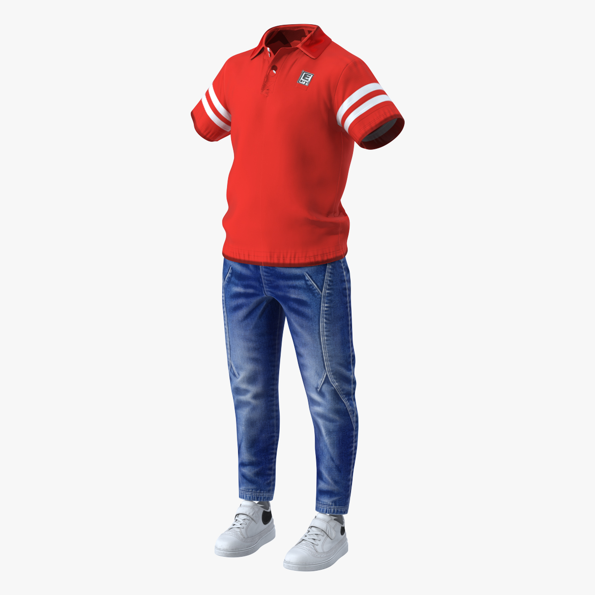 Casual Children Clothes 3D Model