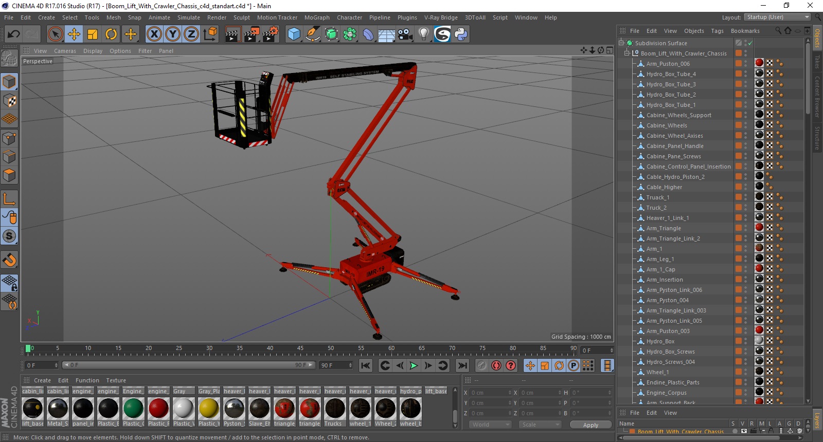 3D model Boom Lift With Crawler Chassis