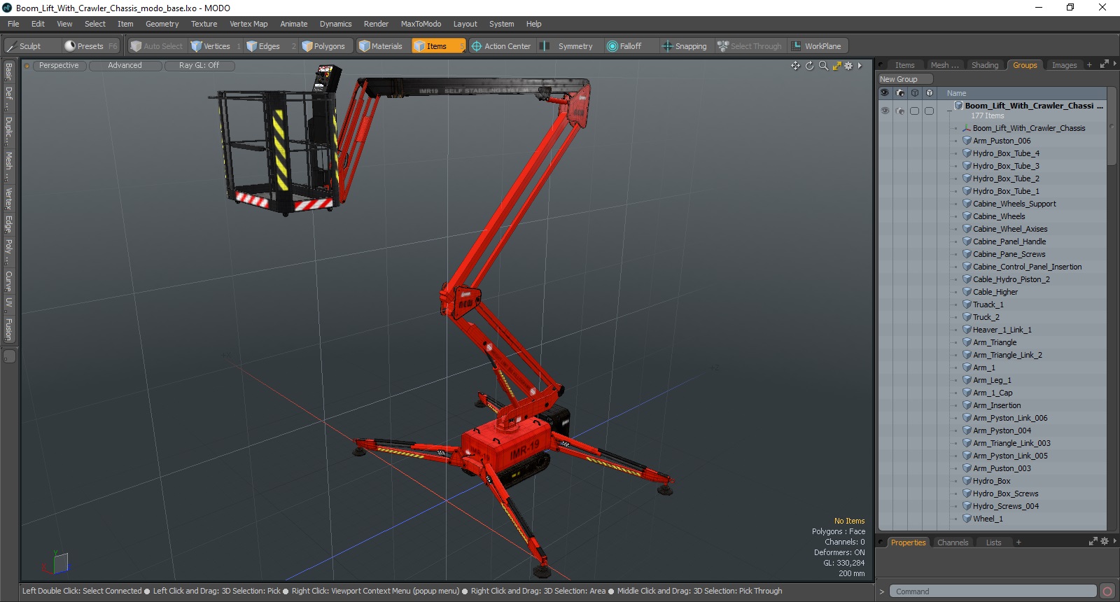 3D model Boom Lift With Crawler Chassis