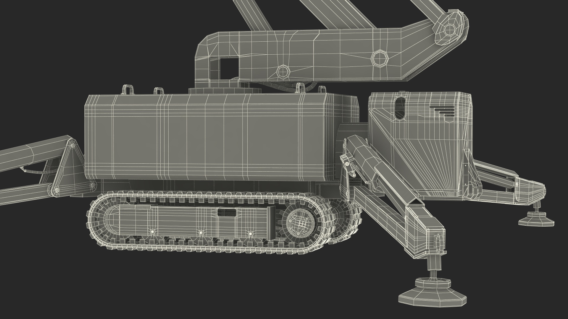 3D model Boom Lift With Crawler Chassis