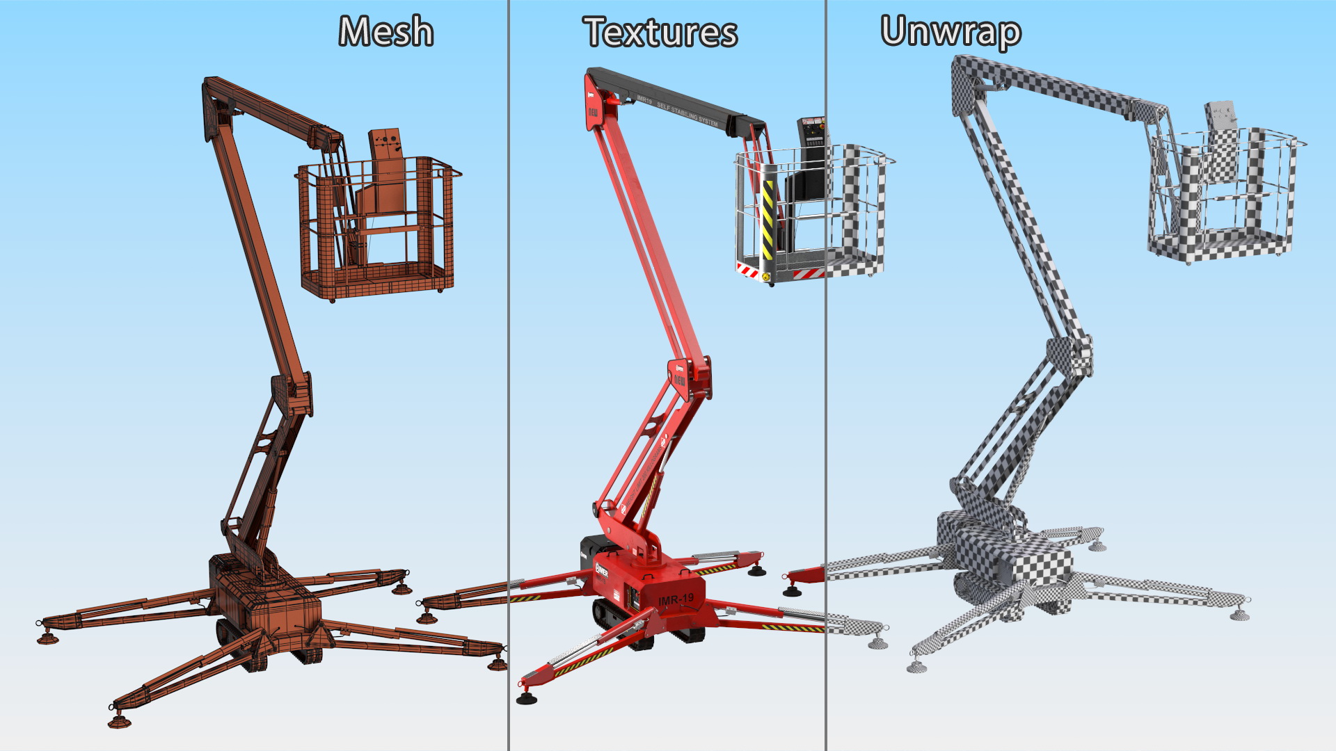 3D model Boom Lift With Crawler Chassis
