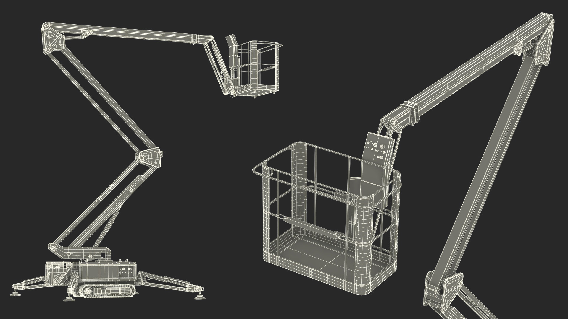 3D model Boom Lift With Crawler Chassis