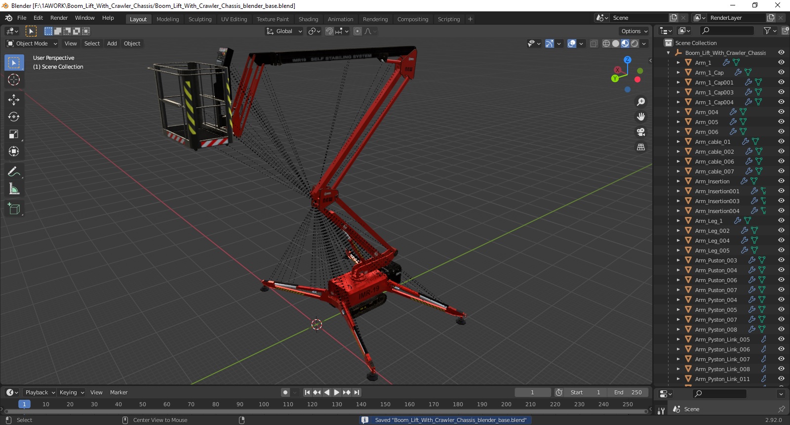 3D model Boom Lift With Crawler Chassis