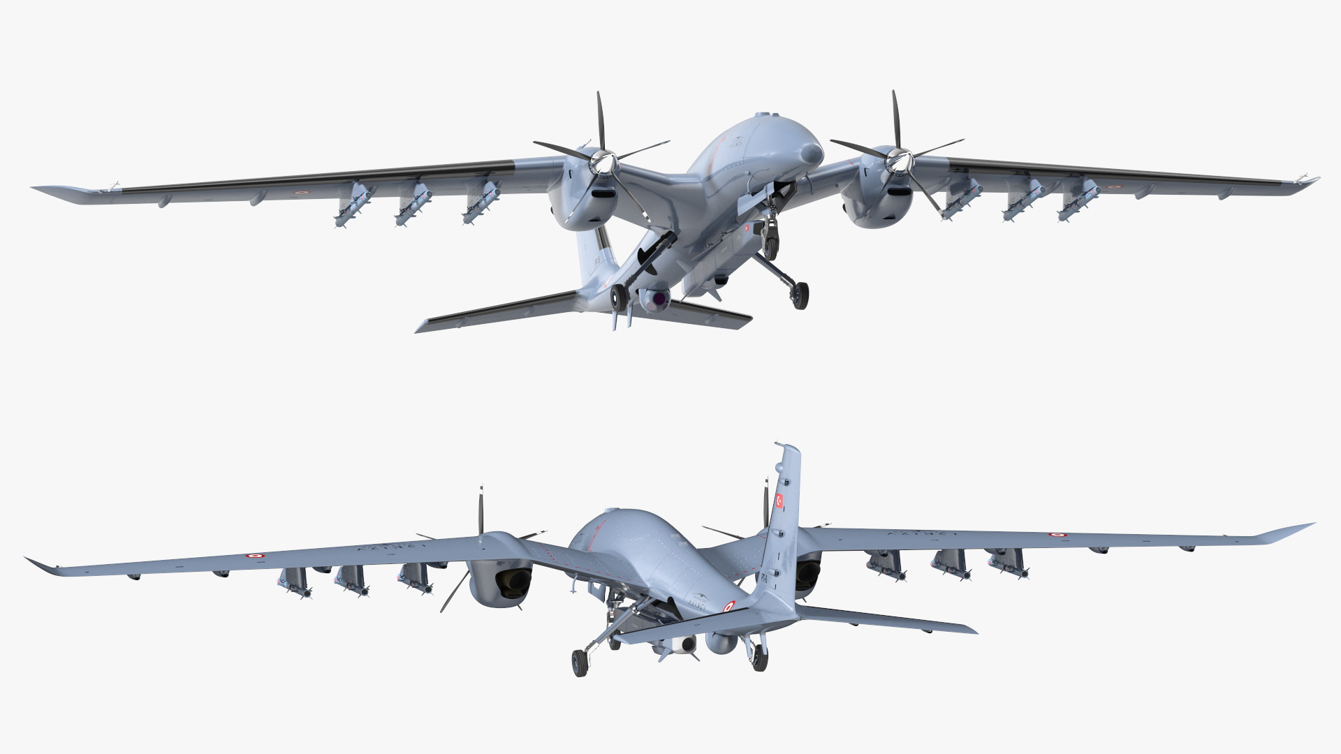 3D Baykar Bayraktar Akinci Combat Drone