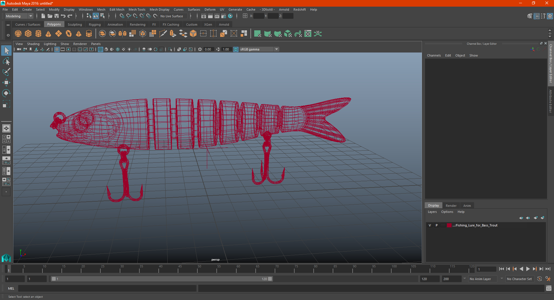 Fishing Lure for Bass Trout 3D