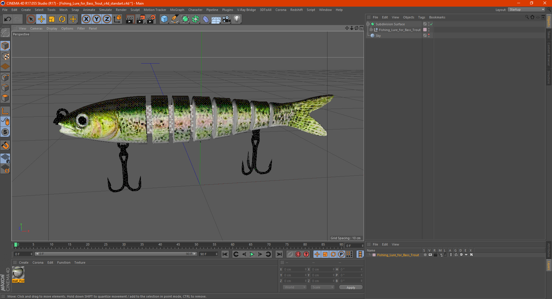 Fishing Lure for Bass Trout 3D