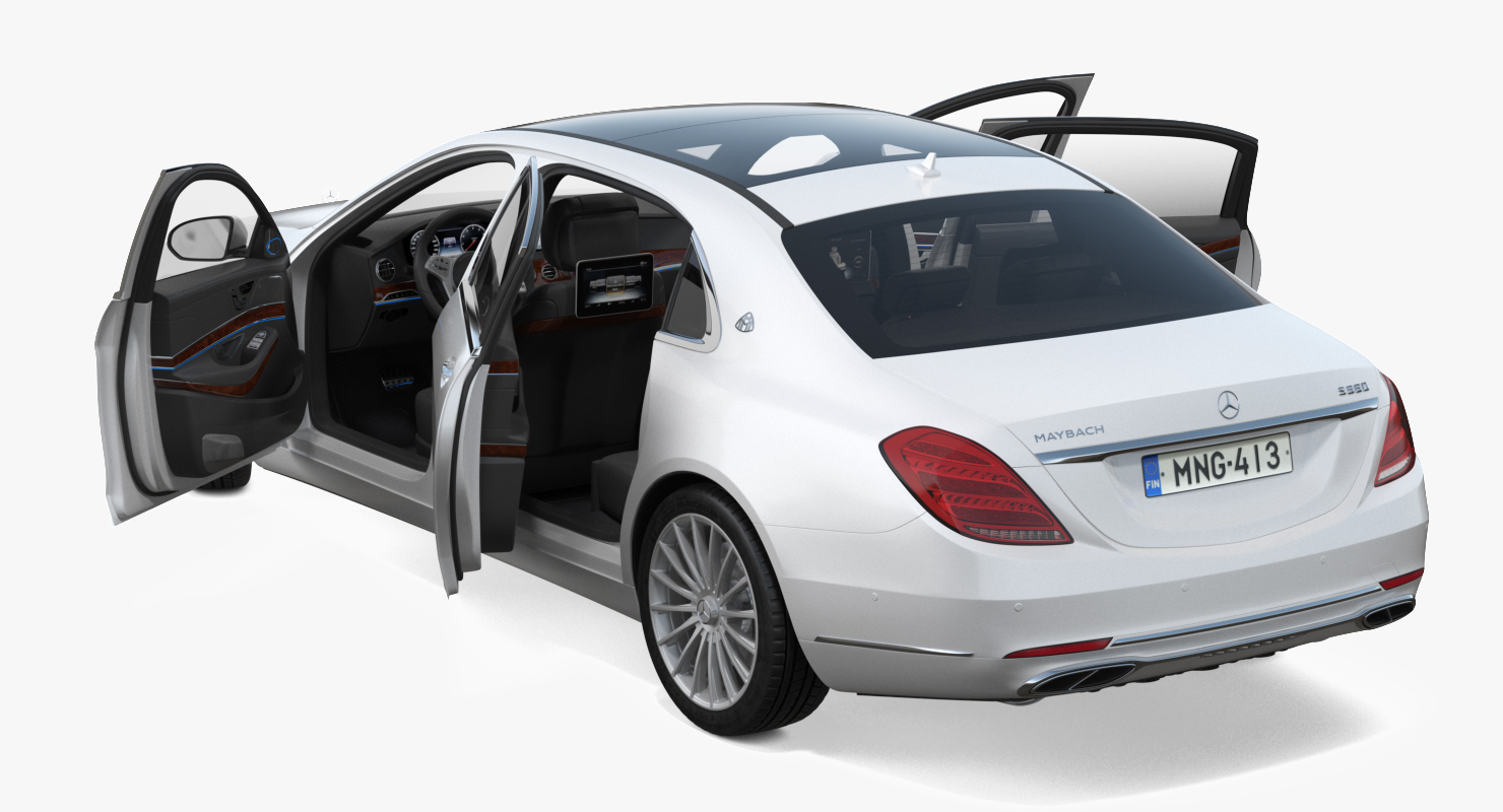 3D Mercedes S560 Maybach Rigged model