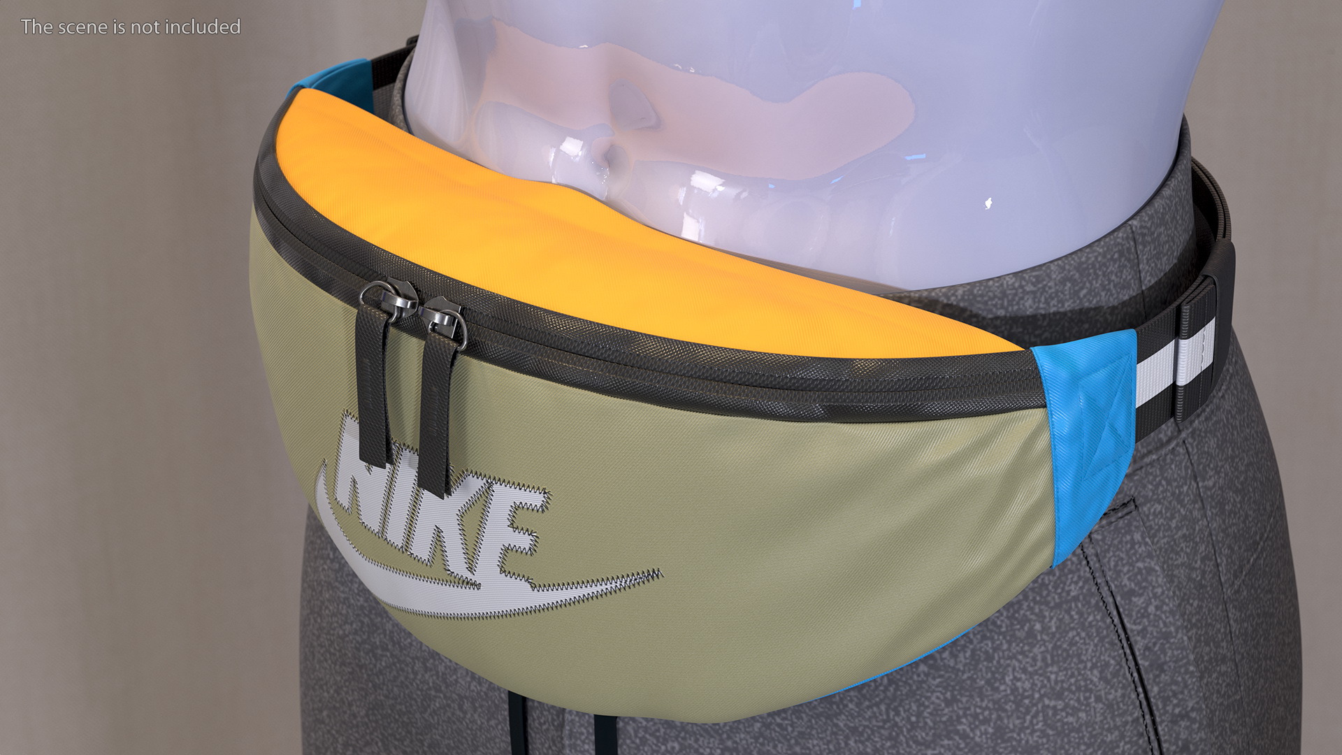 3D Nike Heritage Hip Pack Jade Stone model
