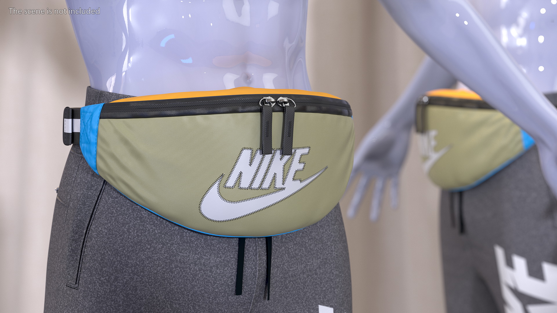 3D Nike Heritage Hip Pack Jade Stone model