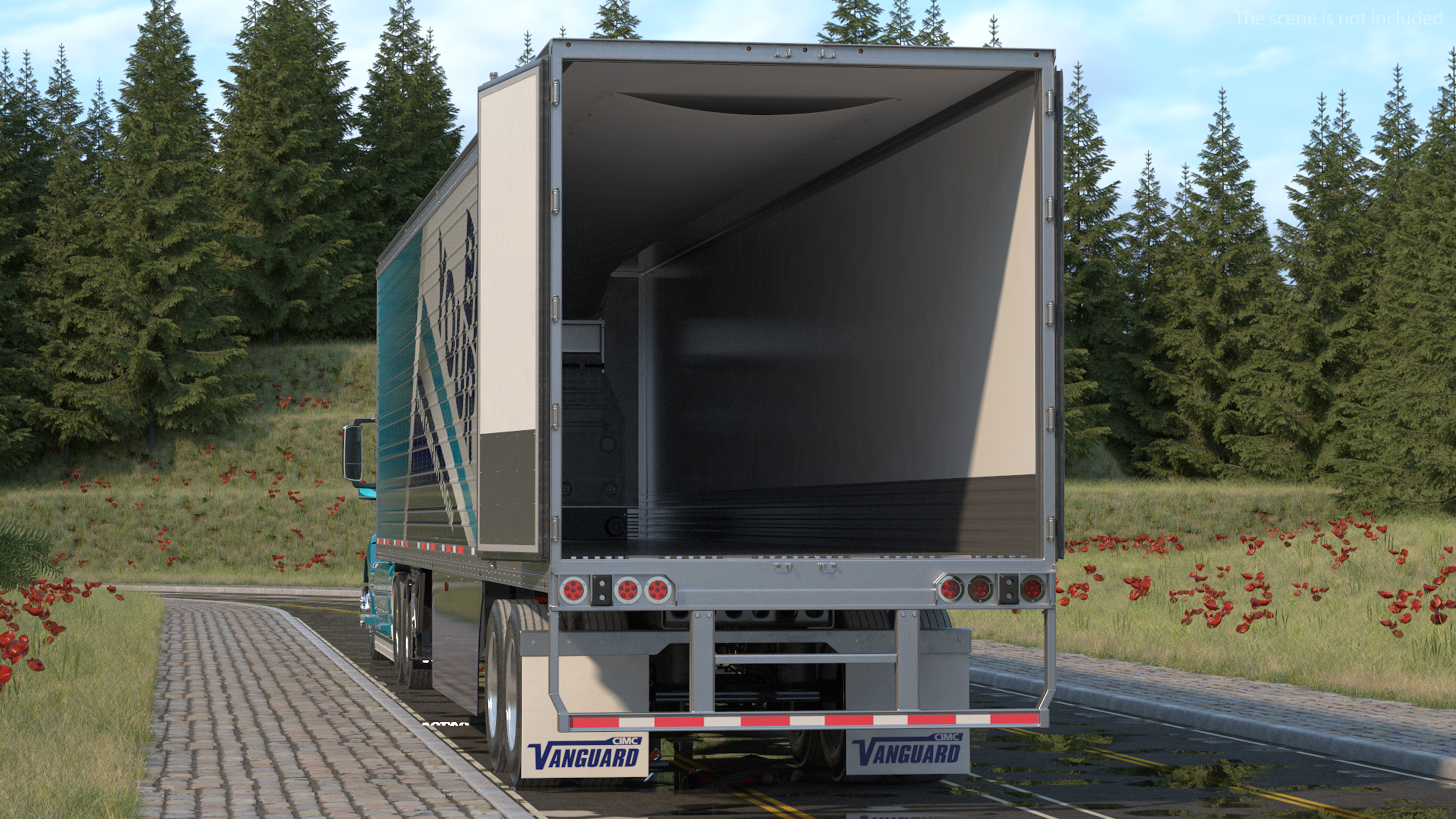 Volvo VNL 860 Truck with Reefer Trailer Your Brand Rigged 3D